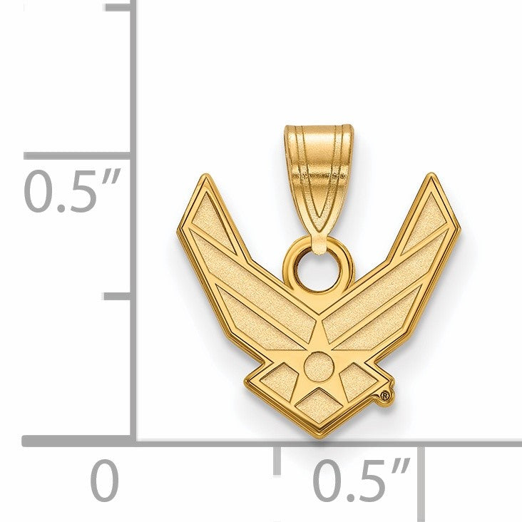 Sterling Silver Gold-plated LogoArt U.S. Air Force Small Pendant
