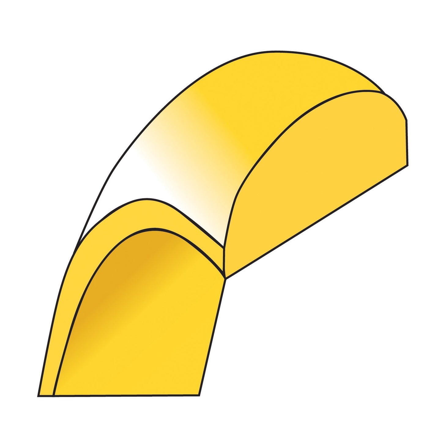 14KY 4.5mm LTW Half Round Band Size 12