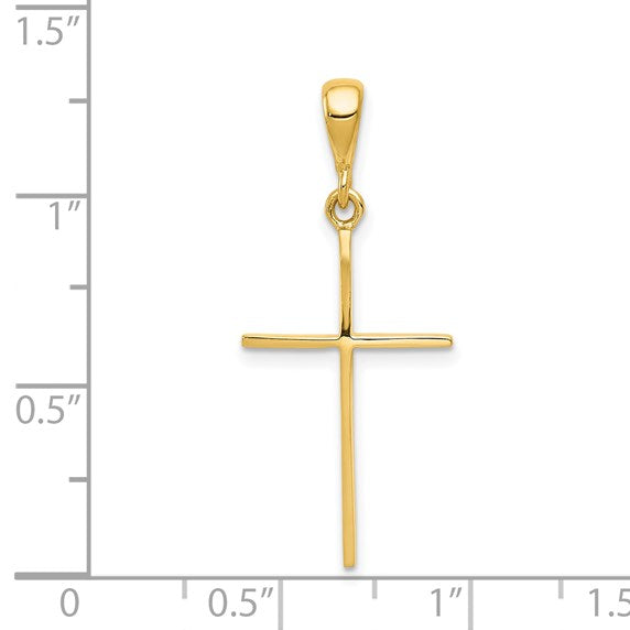 14k Polished Cross Pendant
