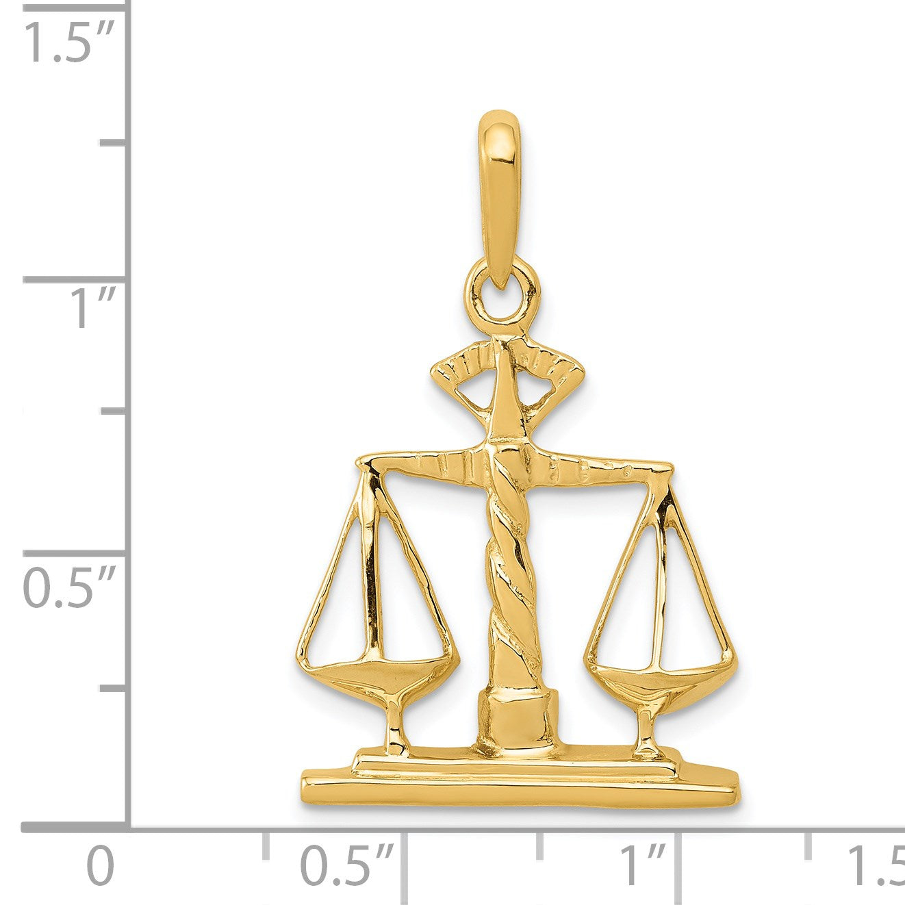 14k Scales of Justice Pendant