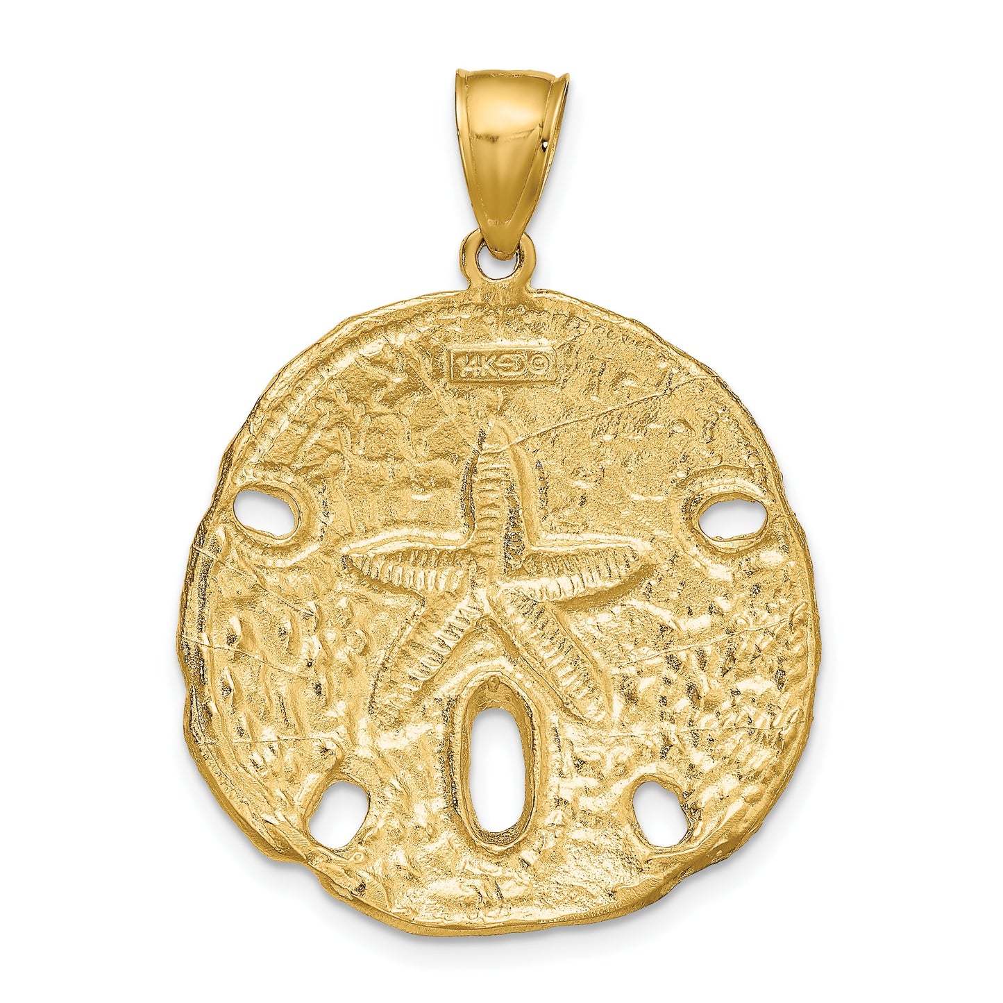 14k Large Sand Dollar Pendant