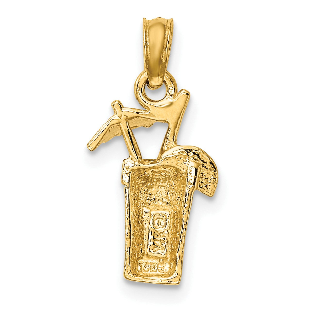 14K Cocktail Drink with Umbrella Charm