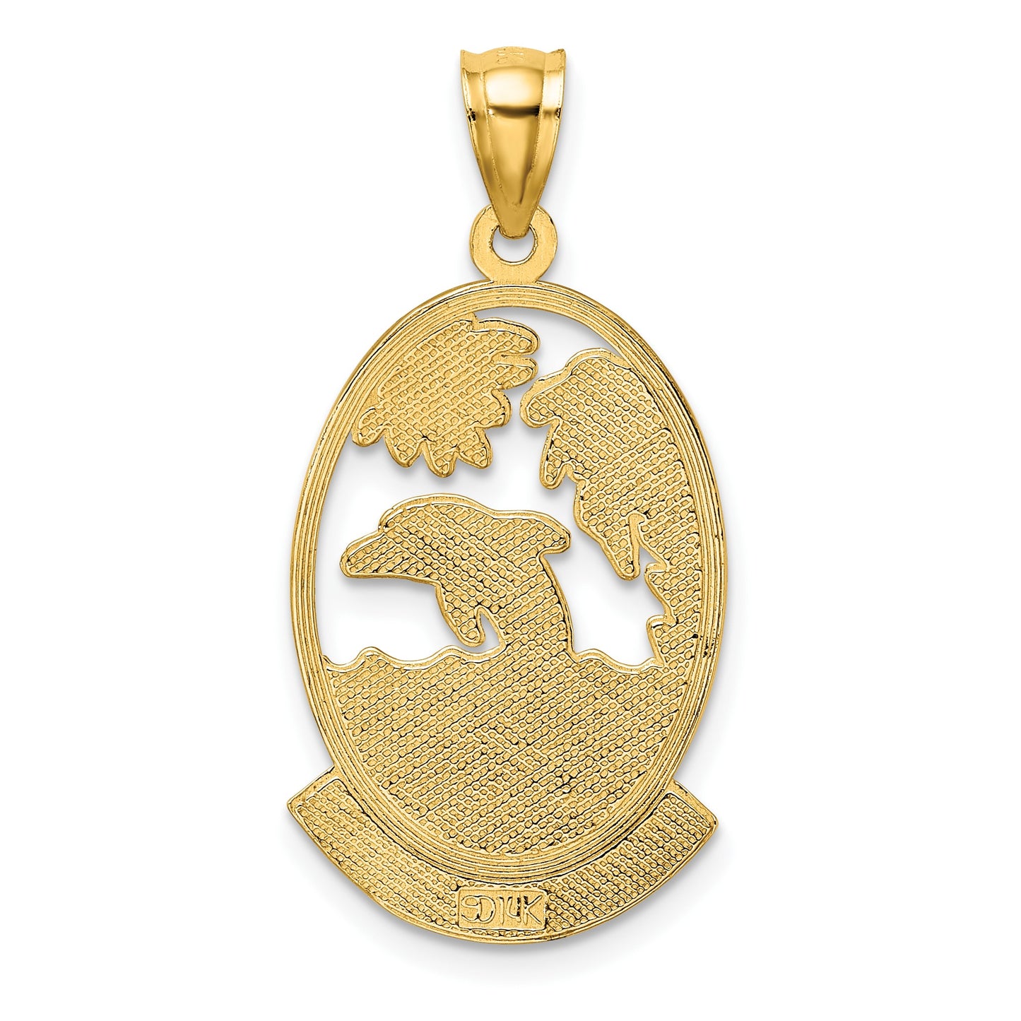 14K SARASOTA with Dolphin Sunset Scene Charm