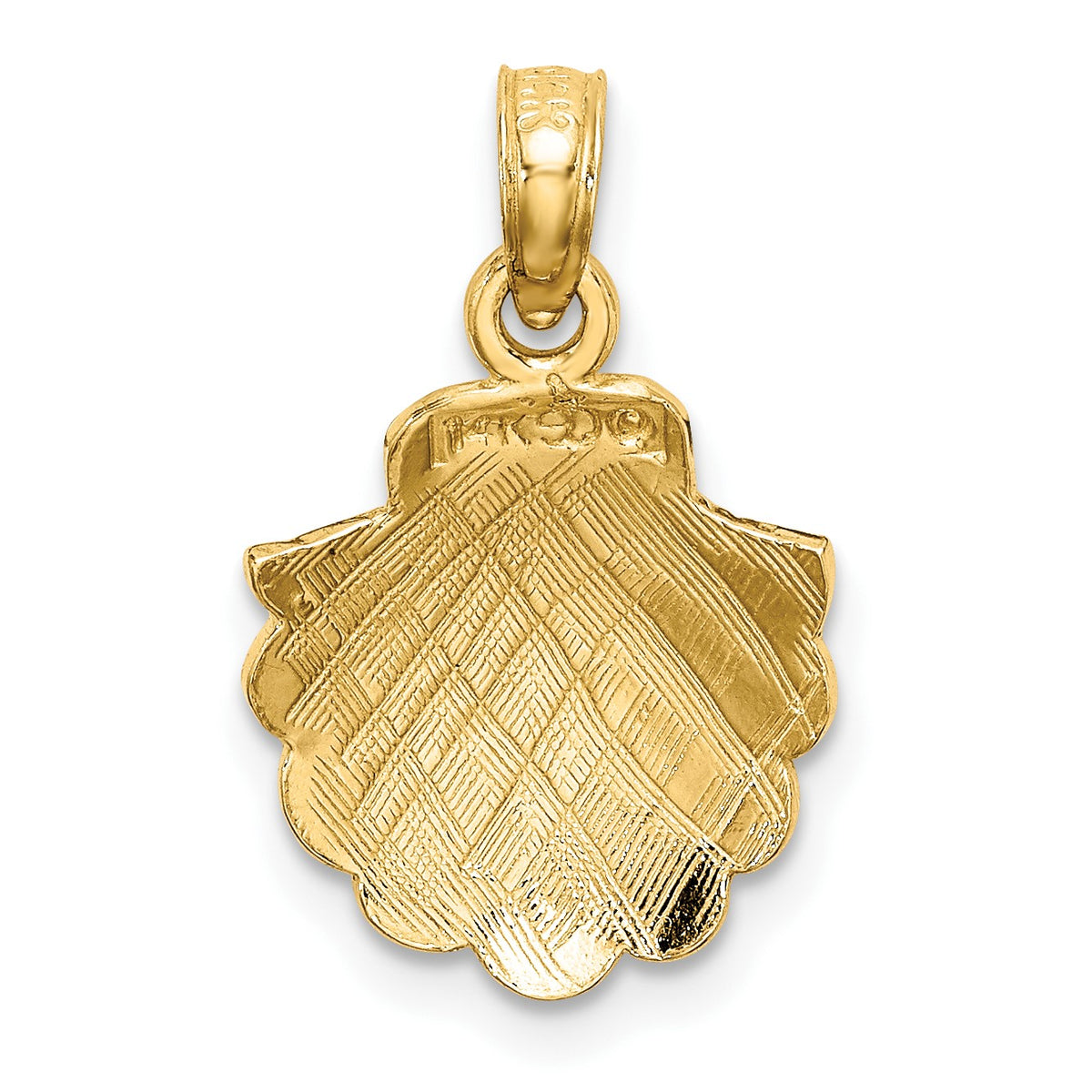 14K Scallop Shell Charm