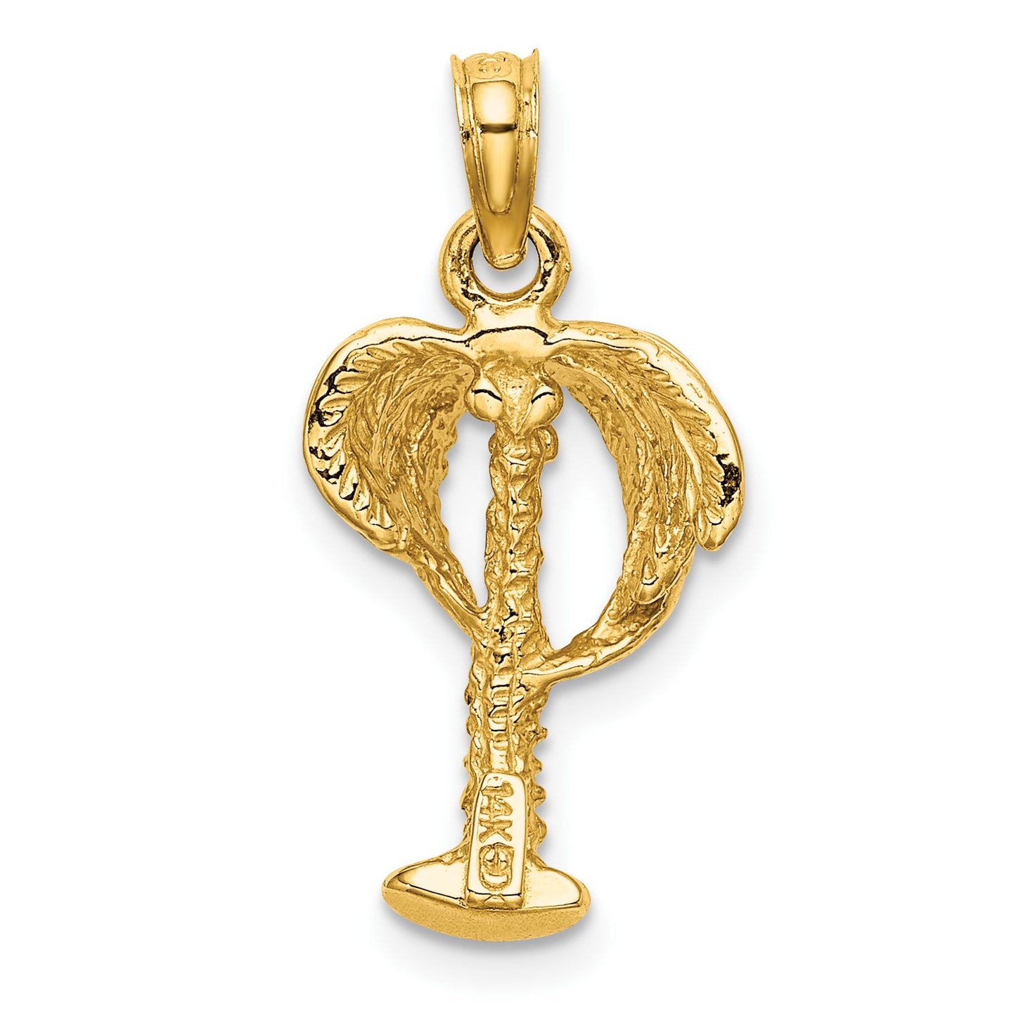 14K 2-D Palm Tree with Coconuts Charm