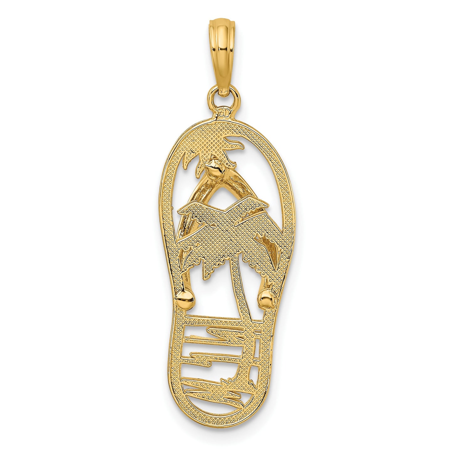 14K Palm Tree Flip Flop Charm