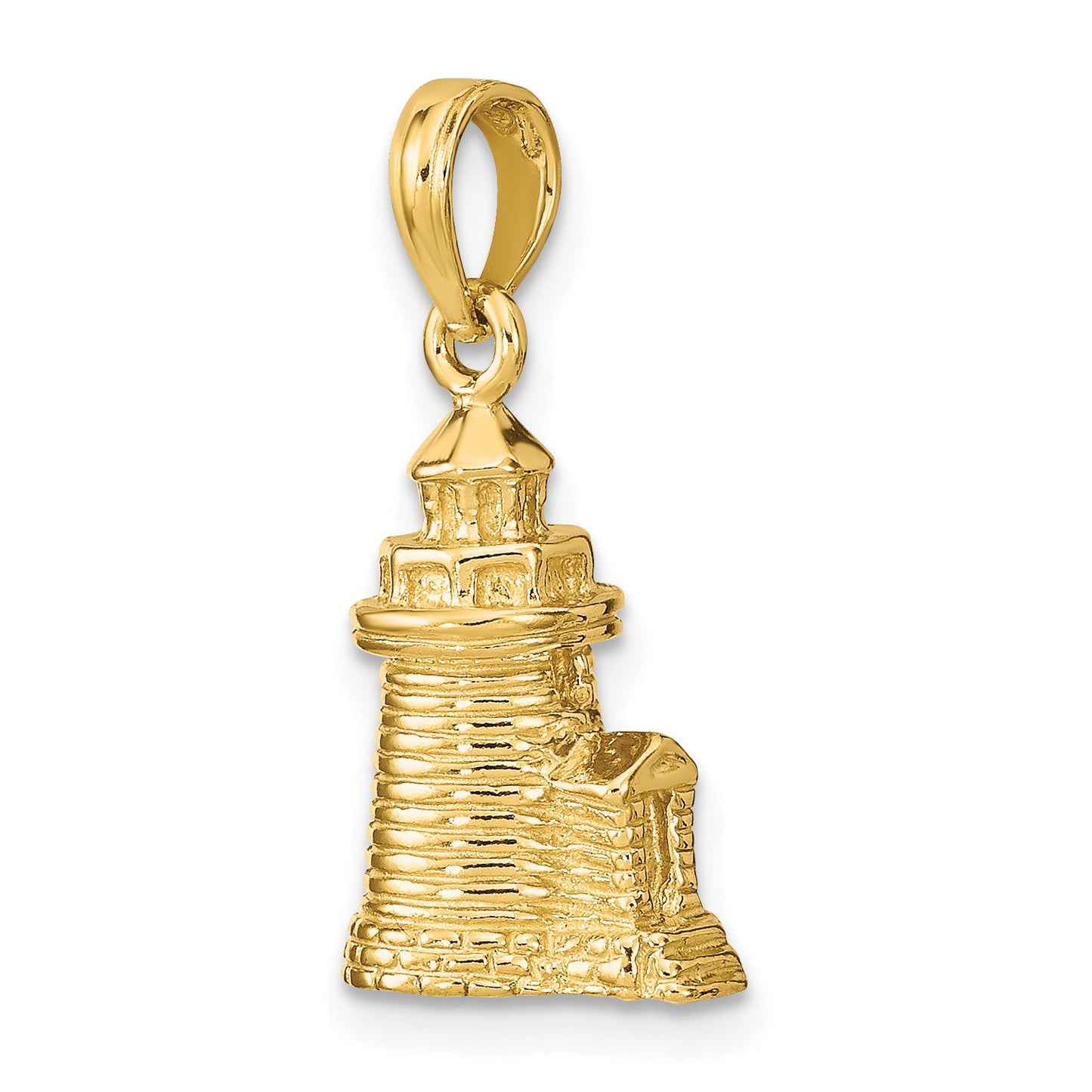 14K 3-D Brant Point Lighthouse Nantucket Harbor Massachusetts Charm
