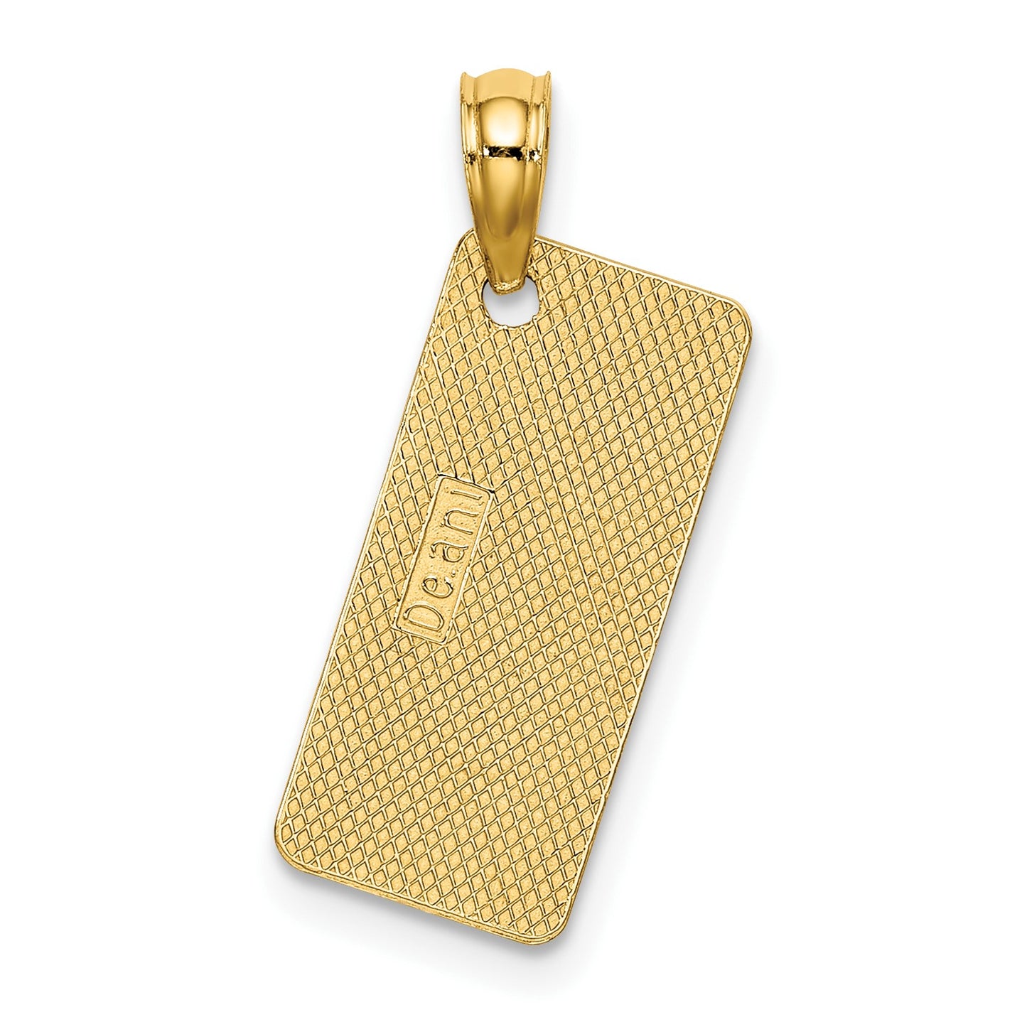 14K Texture Small NEW JERSEY OCEAN CITY License Plate Charm