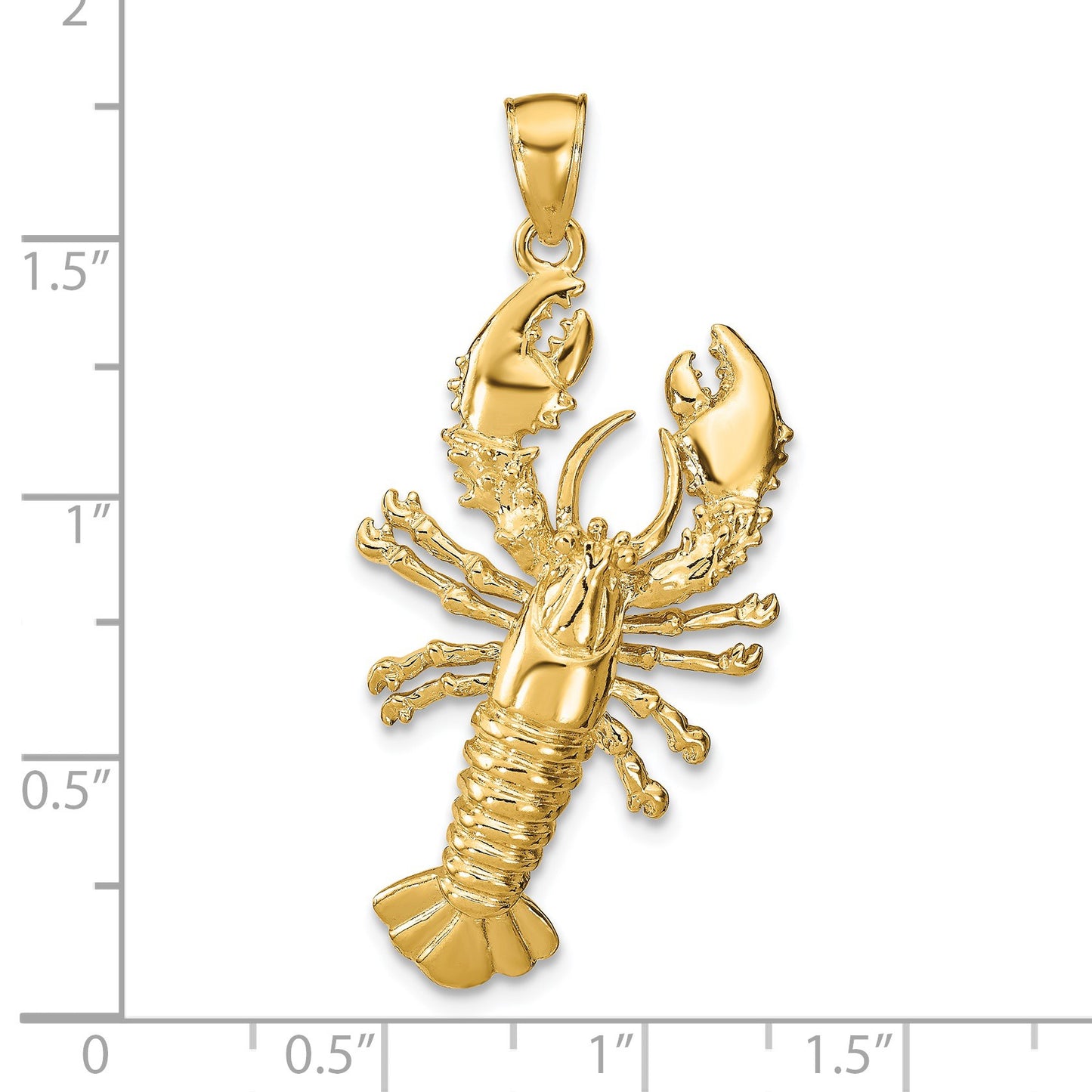 14k Large Lobster Pendant