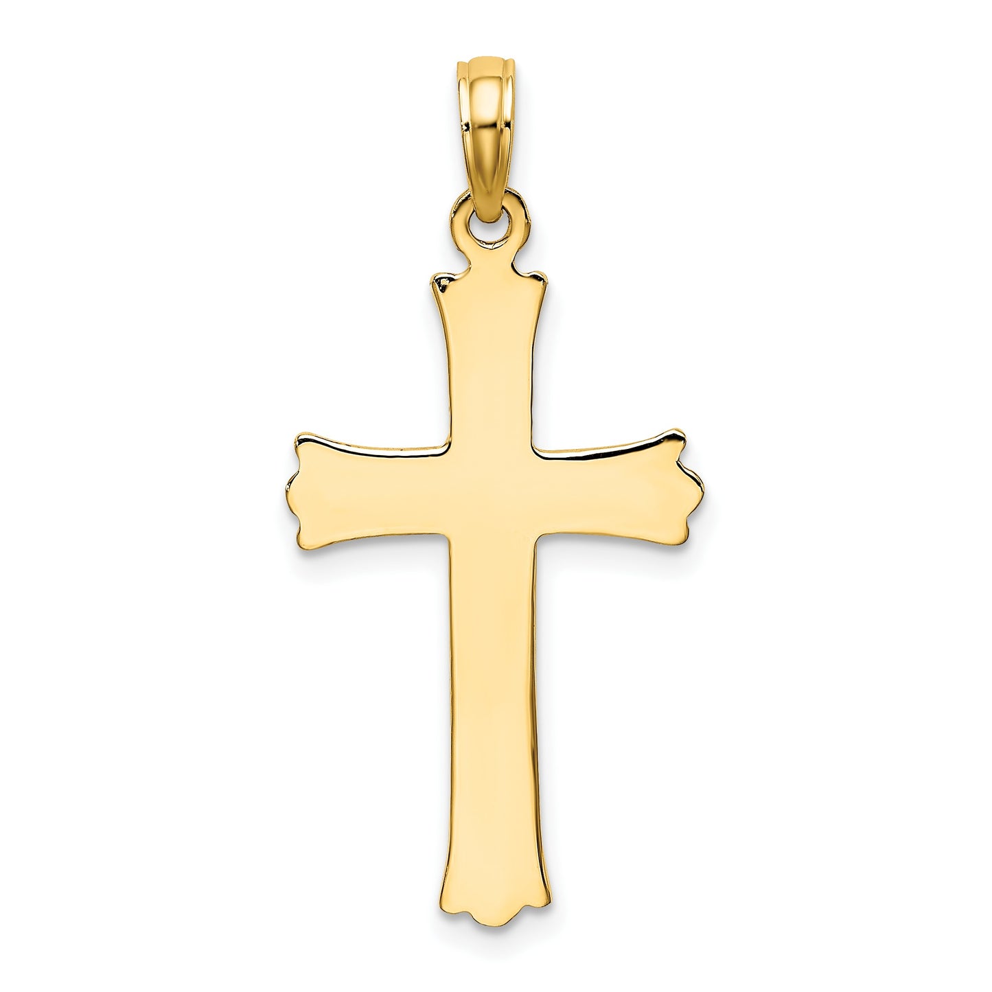 14K Cross with Starburst Center Charm