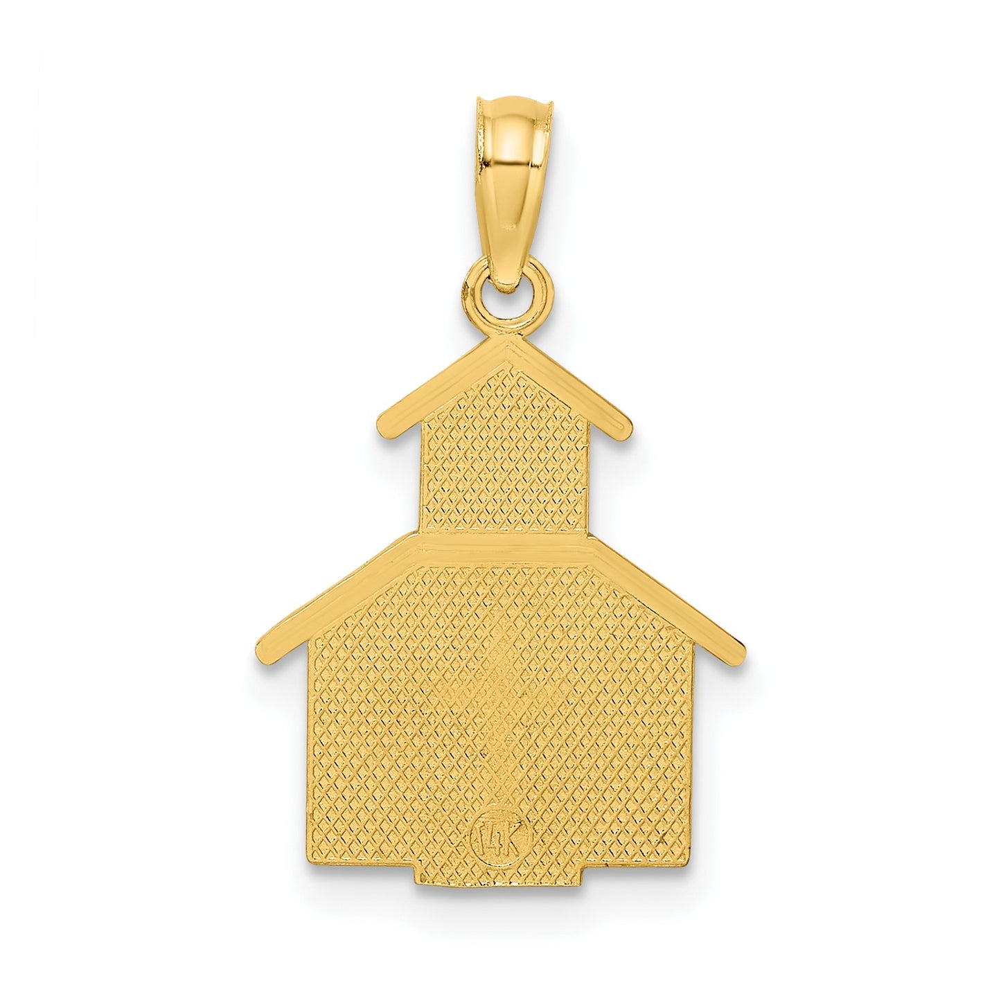 14K Church with Cross On Door Charm