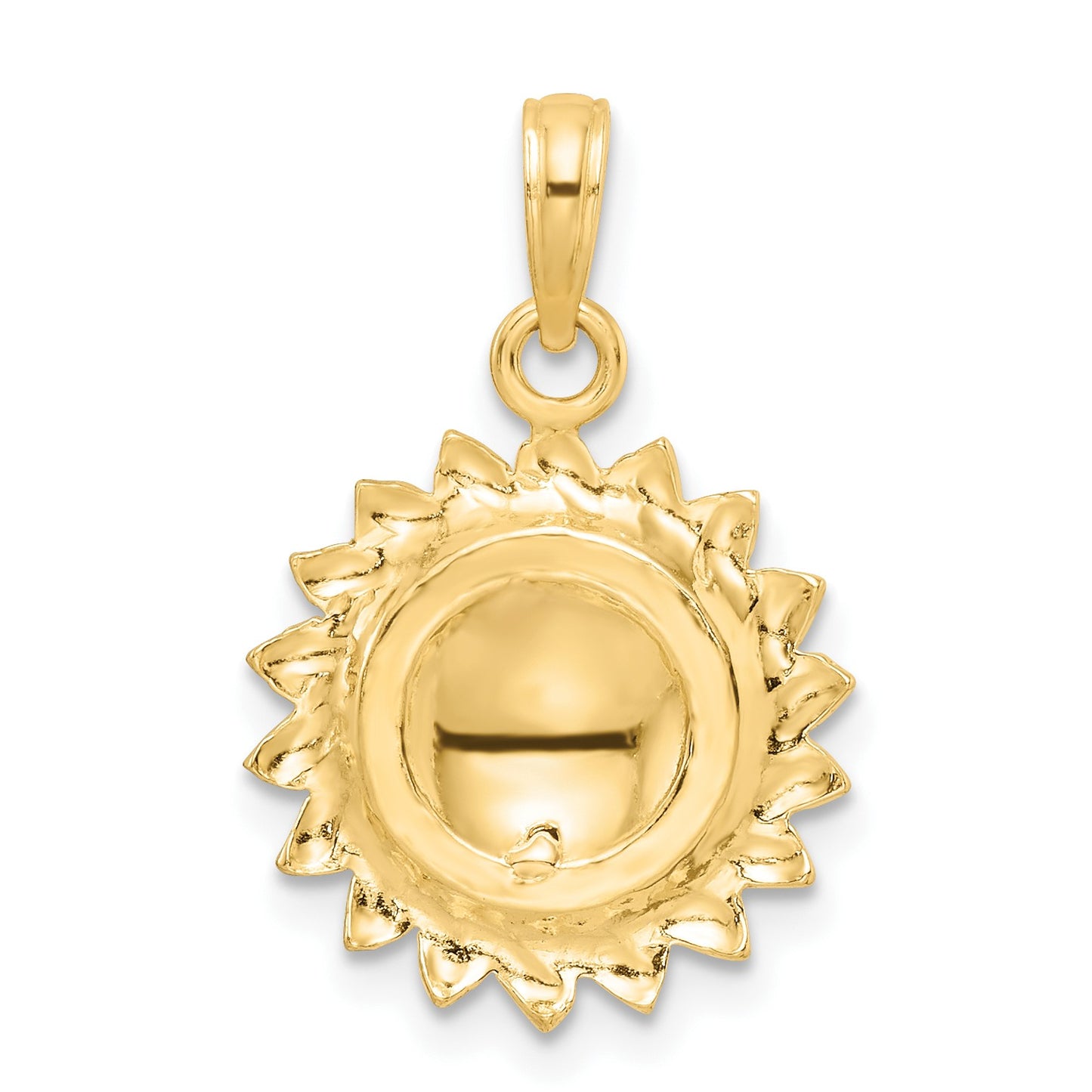 14K Tri-Color Sunflower with LOVE Pendant