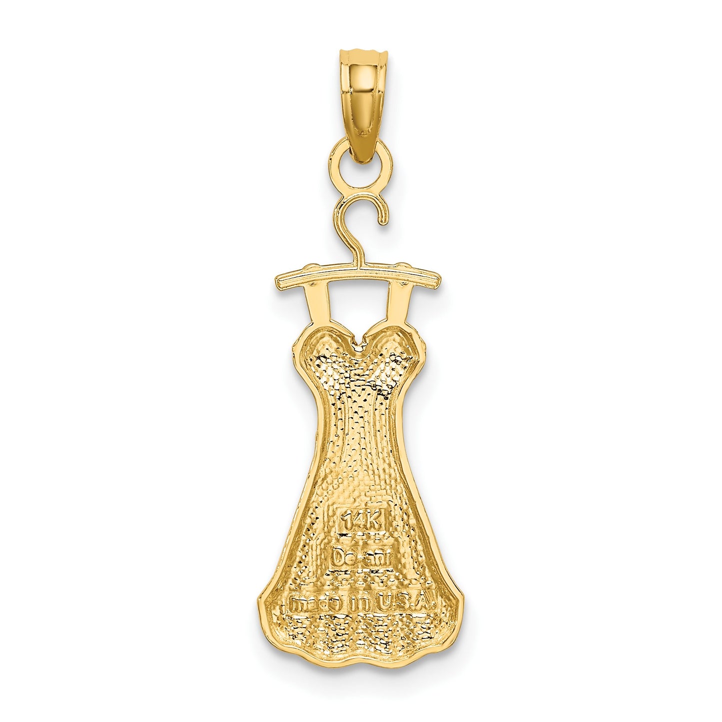 14K and White Rhodium Dress with Flower Charm