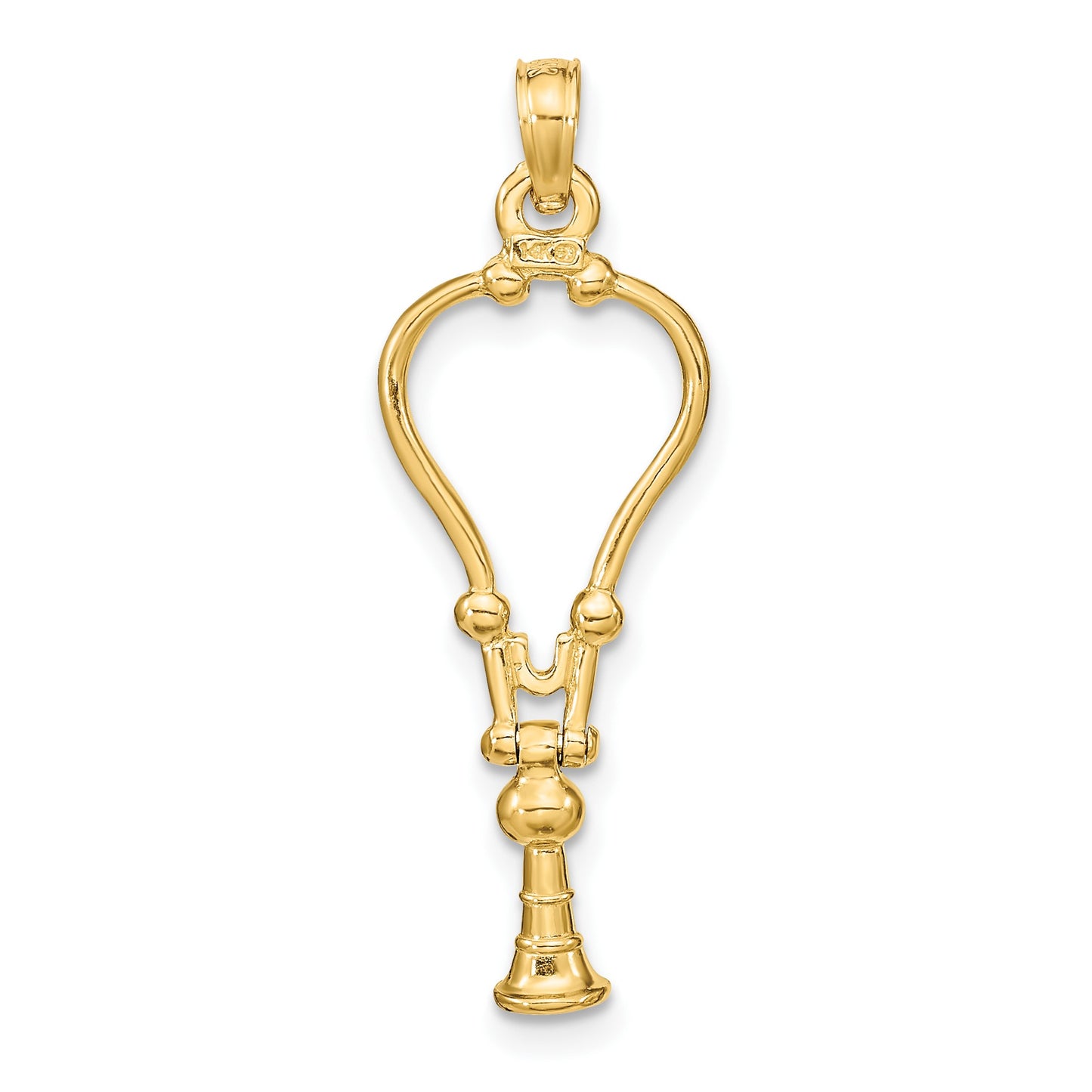 14k 3-D Stethoscope Pendant