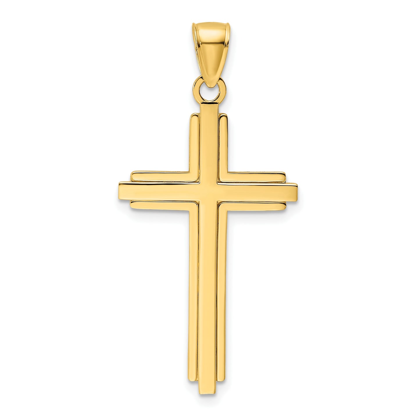 14K Polished Cross Pendant