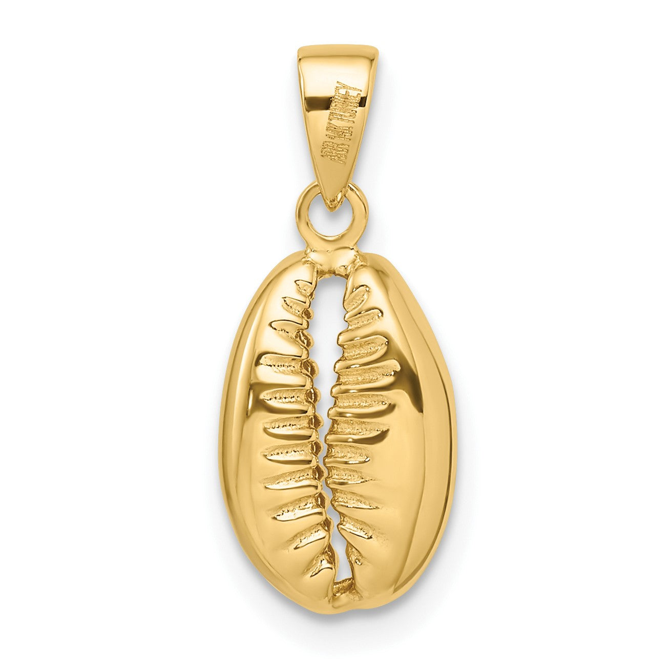 14k Polished 3-D Cowrie Shell Pendant