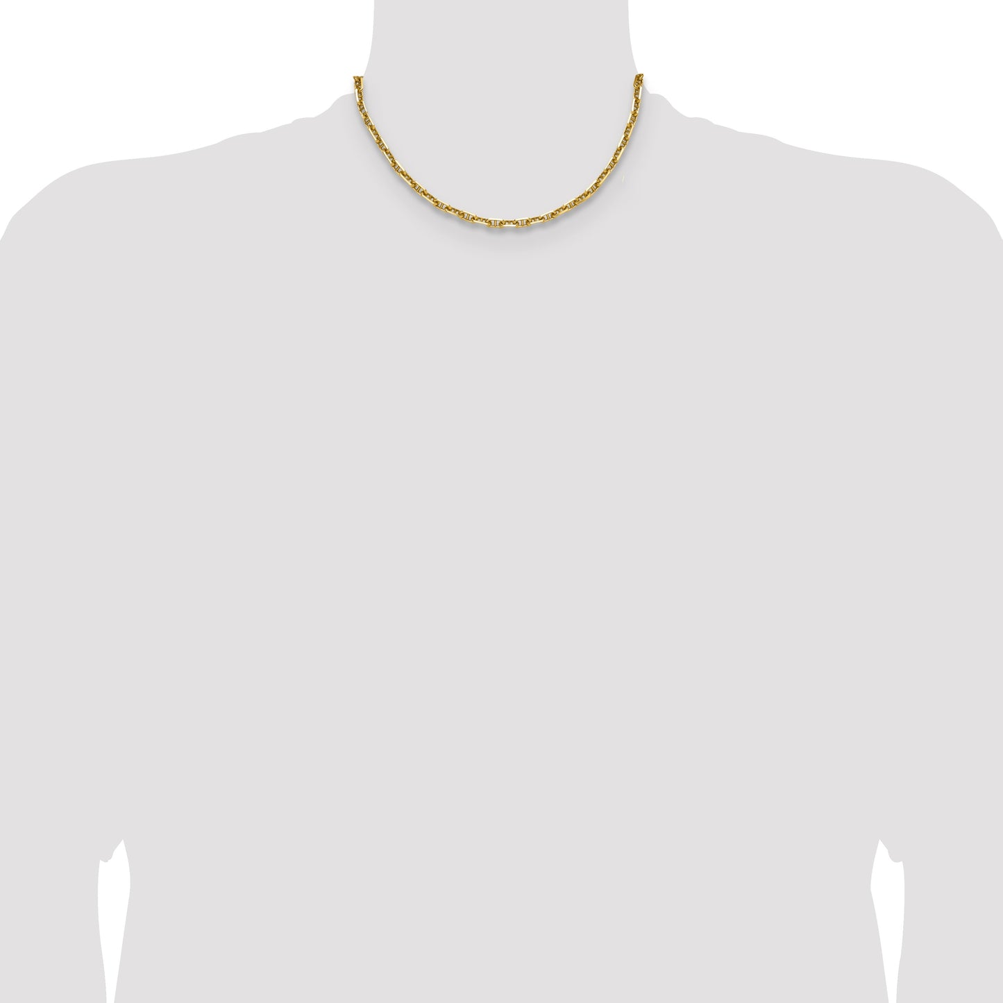 14k 5.0mm D/C Mariner Anchor Chain