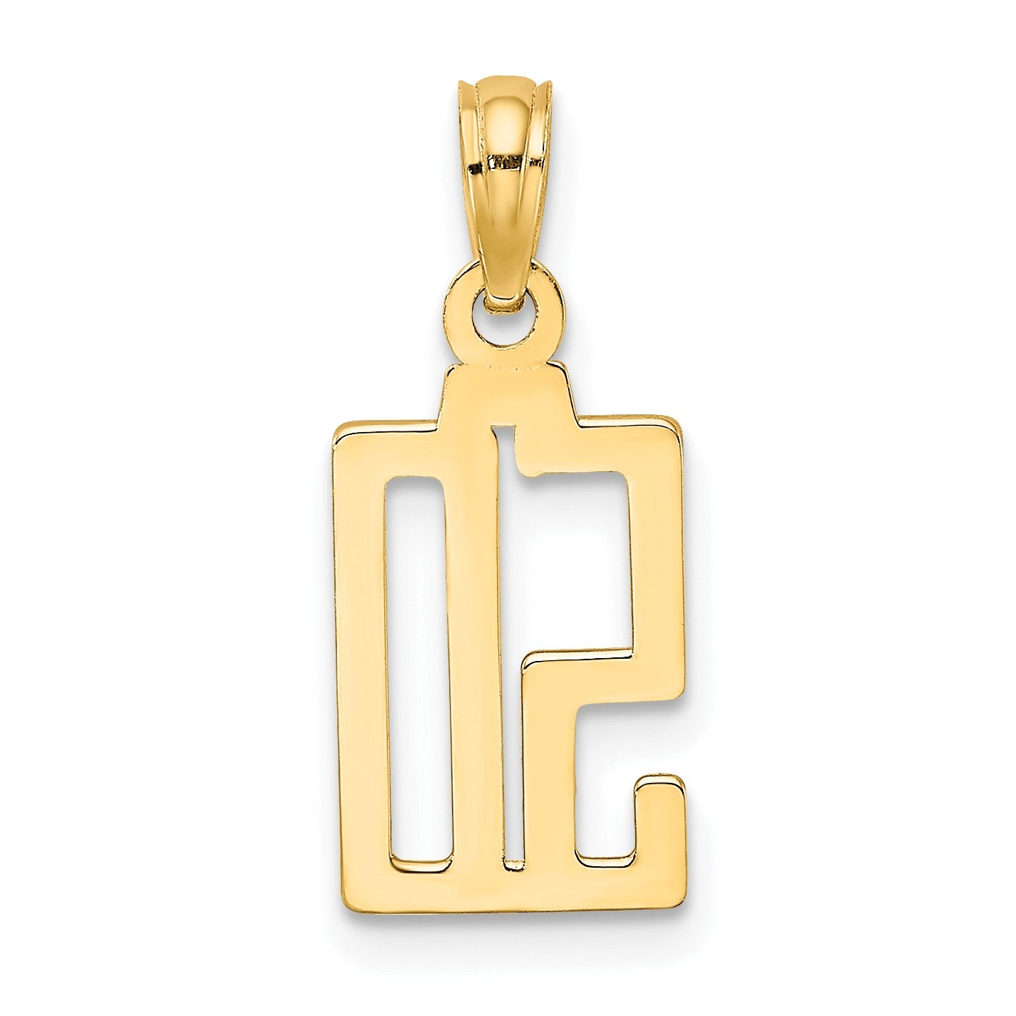 14k Polished Number 50 Pendant