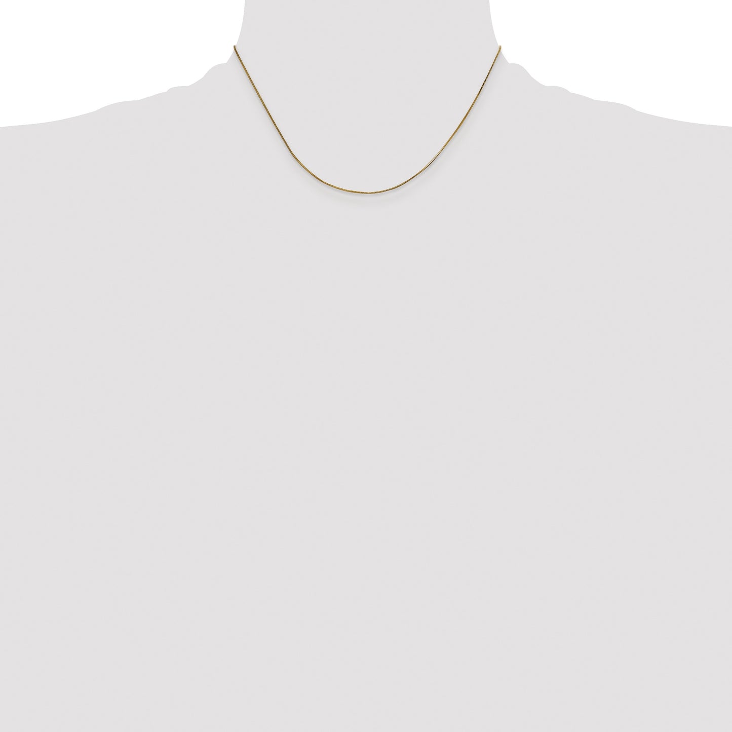 14K 16 inch .5mm Octagonal Snake with Lobster Clasp Chain