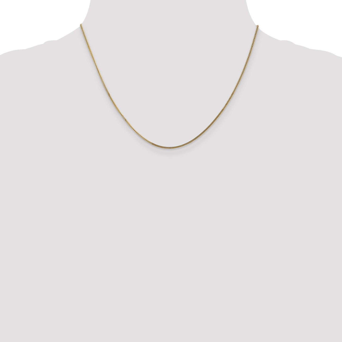 14K 18 inch 1.4mm Curb with Spring Ring Clasp Pendant Chain