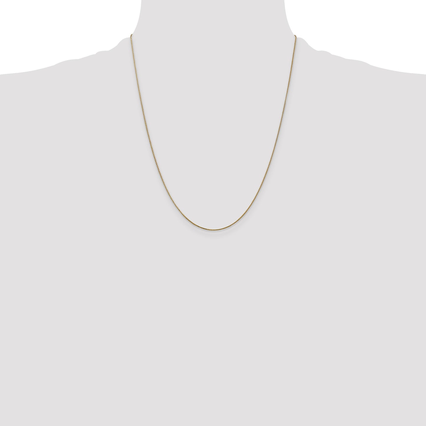 14K 22 inch .85mm Diamond-cut Spiga with Lobster Clasp Chain