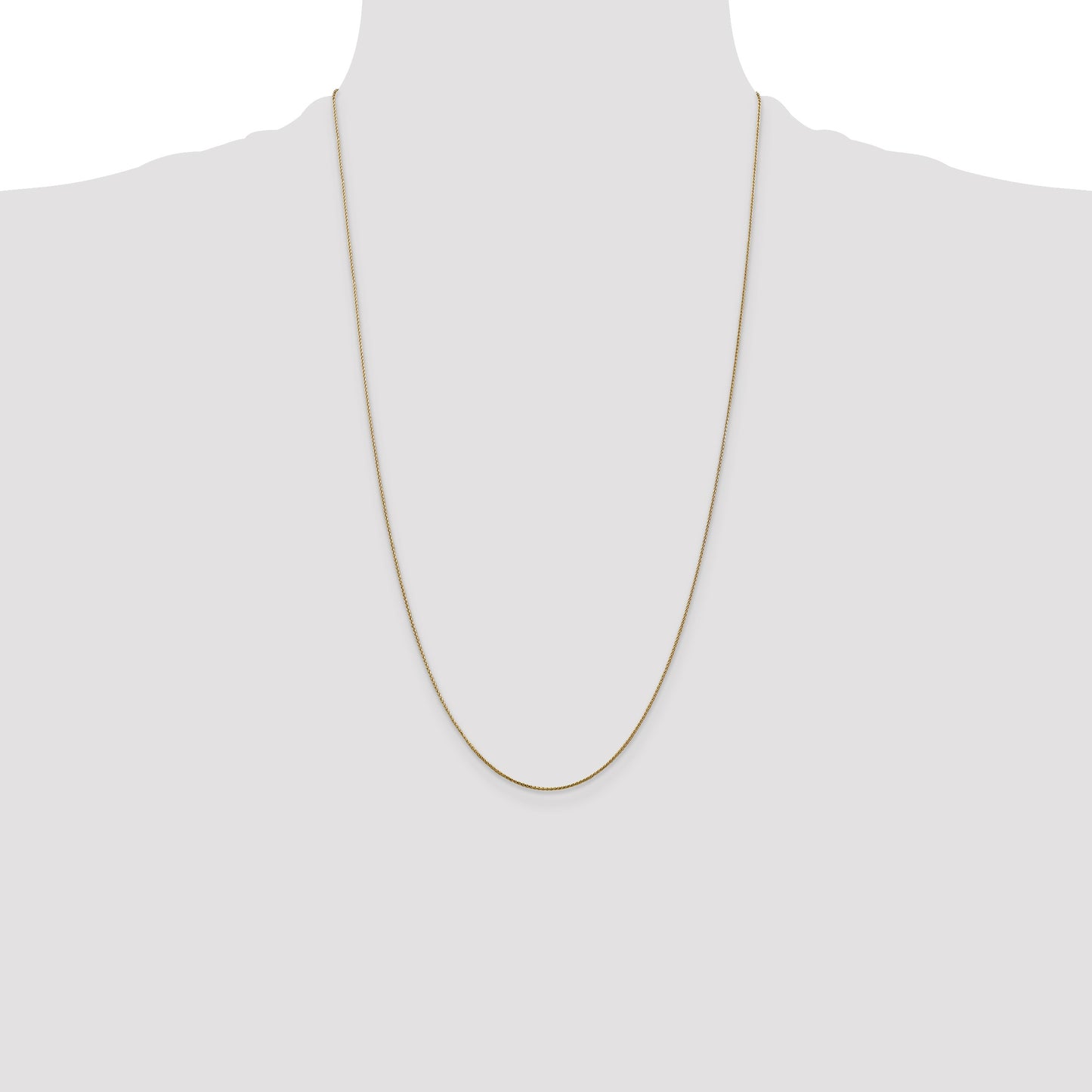 14K 26 inch .85mmDiamond-cut Spiga with Lobster Clasp Chain