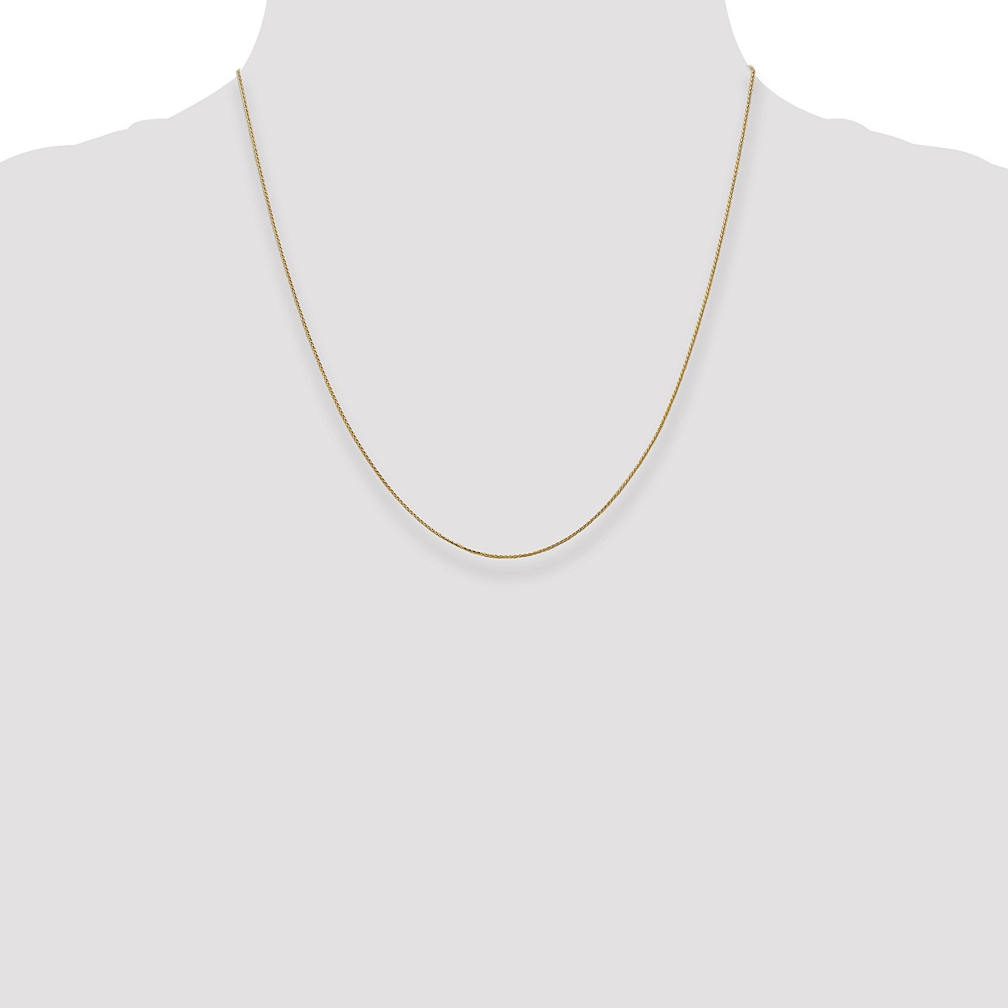 14K 20 inch .85mm Diamond-cut Spiga with Spring Ring Clasp Chain