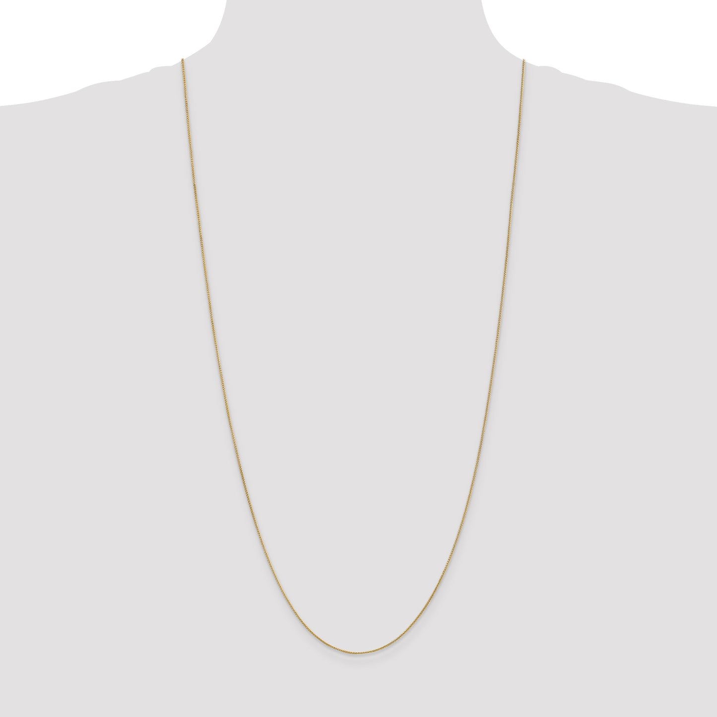 14K 30 inch .85mm Spiga with Spring Ring Clasp Chain