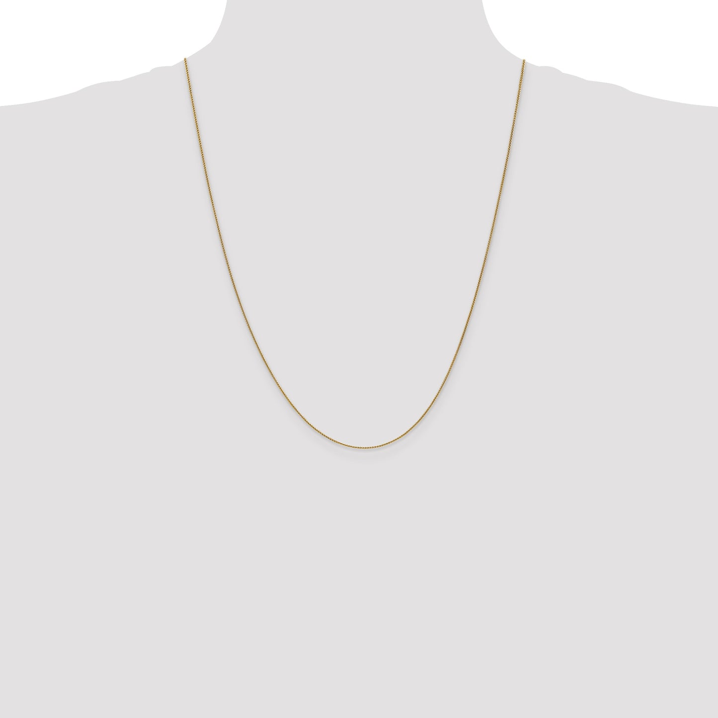 14K 24 inch .85mm Spiga with Lobster Clasp Chain