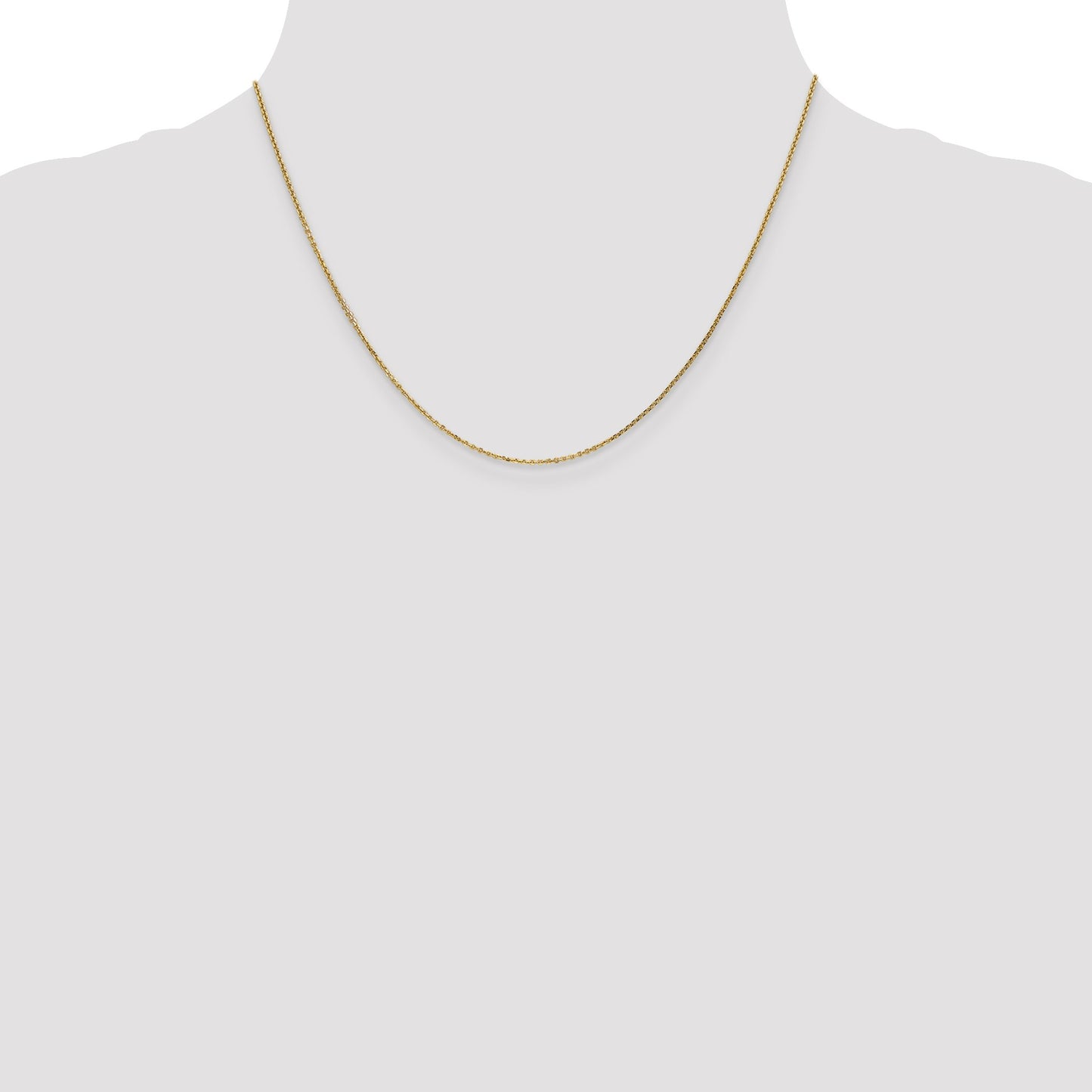 14K 18 inch .95mm Diamond-cut Cable with Lobster Clasp Chain