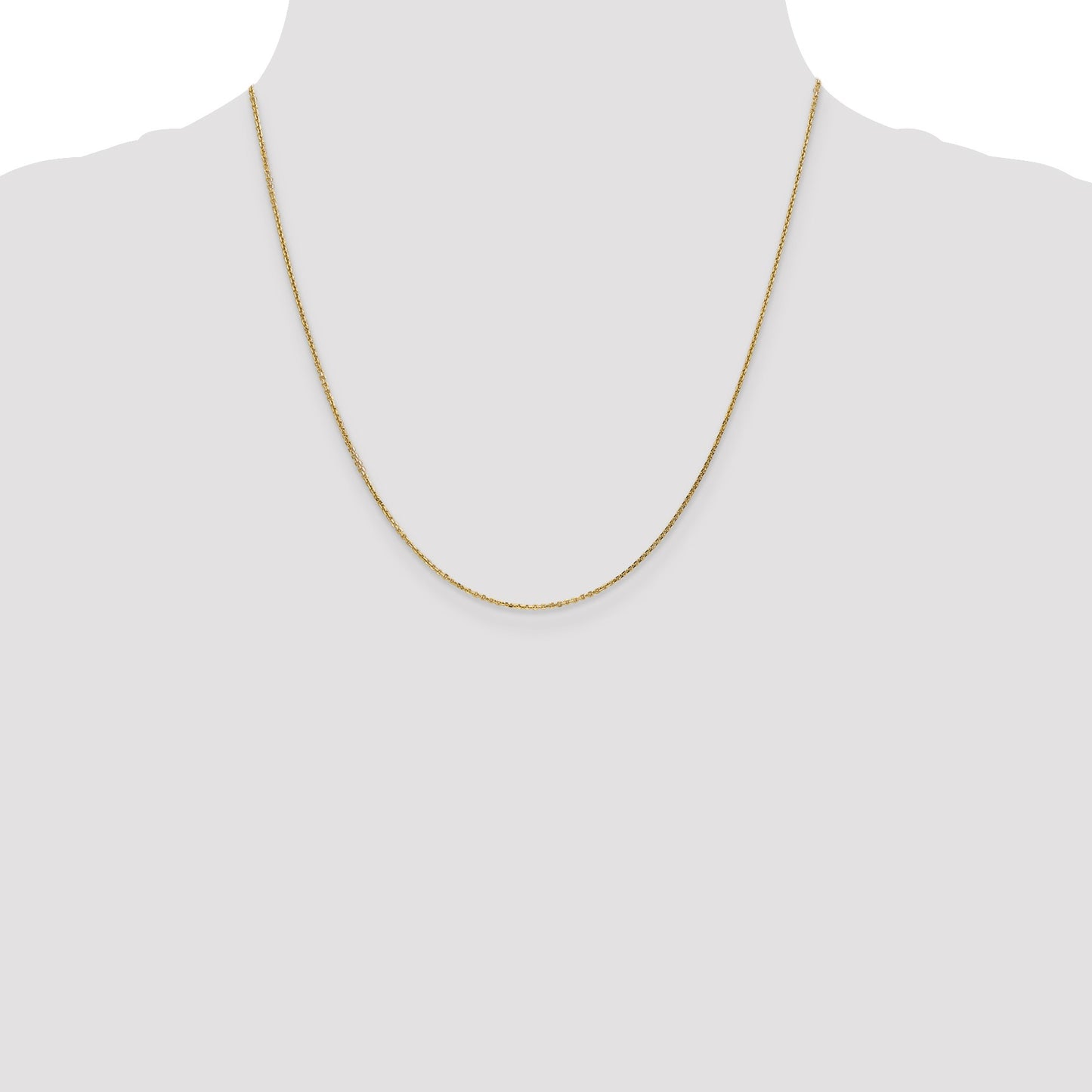 14K 20 inch .95mm Diamond-cut Cable with Lobster Clasp Chain