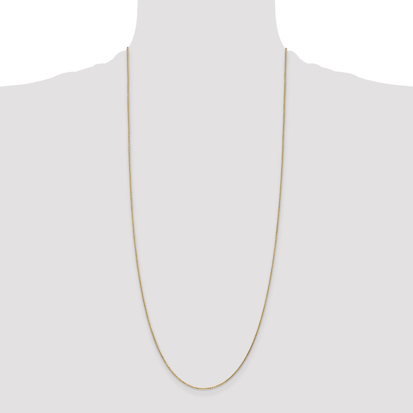 14K 30 inch .95mm Diamond-cut Cable with Lobster Clasp Chain
