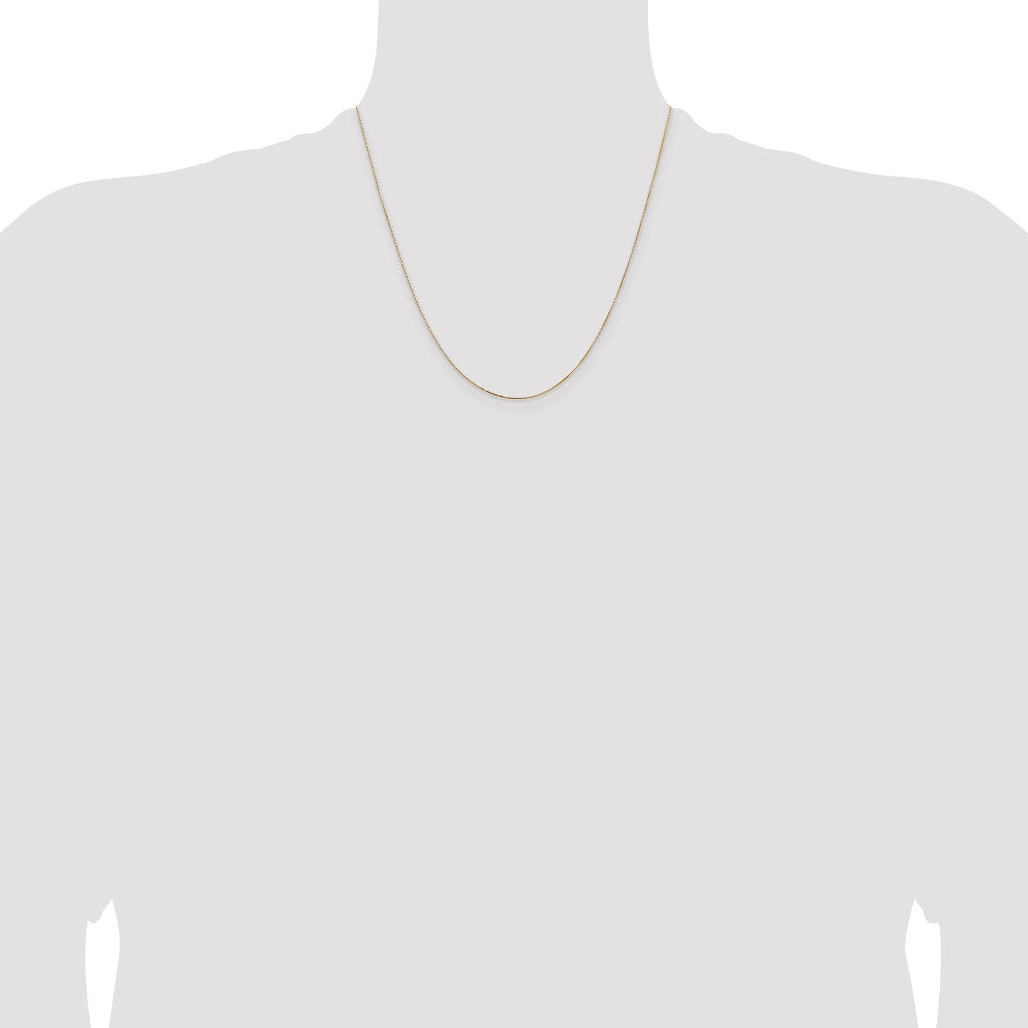 14K 20 inch .5mm Box with Lobster Clasp Chain