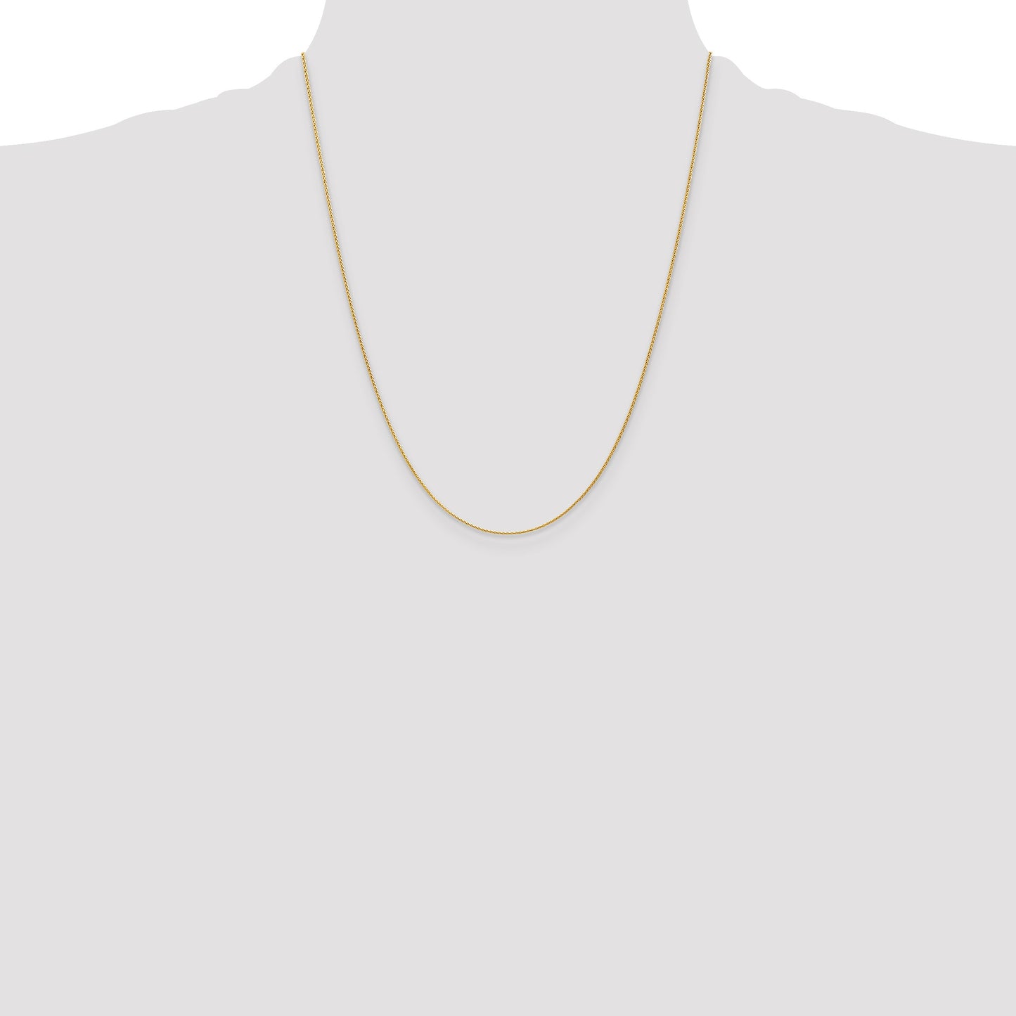 14k 22 inch 1.2mm Parisian Wheat with Lobster Clasp Chain
