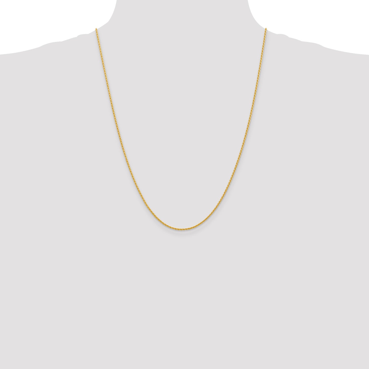 14k 24 inch 1.5mm Parisian Wheat with Lobster Clasp Chain
