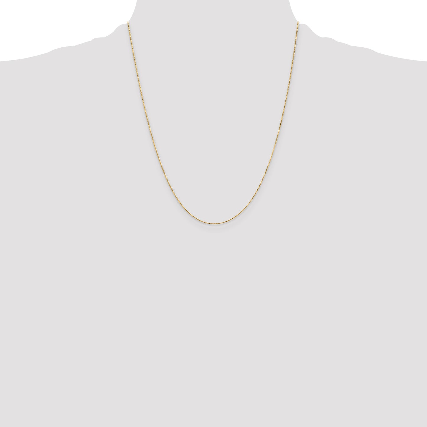 14K 22 inch .8mm Diamond-cut Parisian Wheat with Lobster Clasp Chain