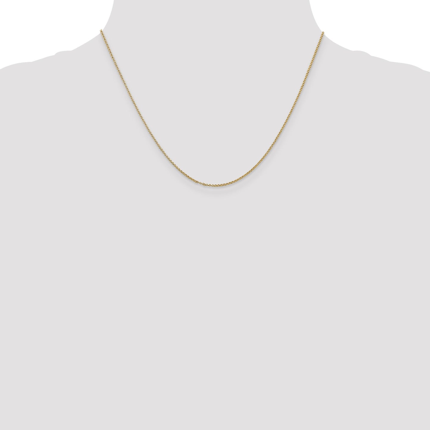 14K 18 inch 1.15mm Rolo with Lobster Clasp Pendant Chain