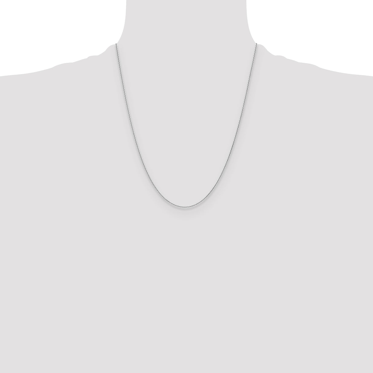 14k White Gold 1.2mm D/C Cable Chain