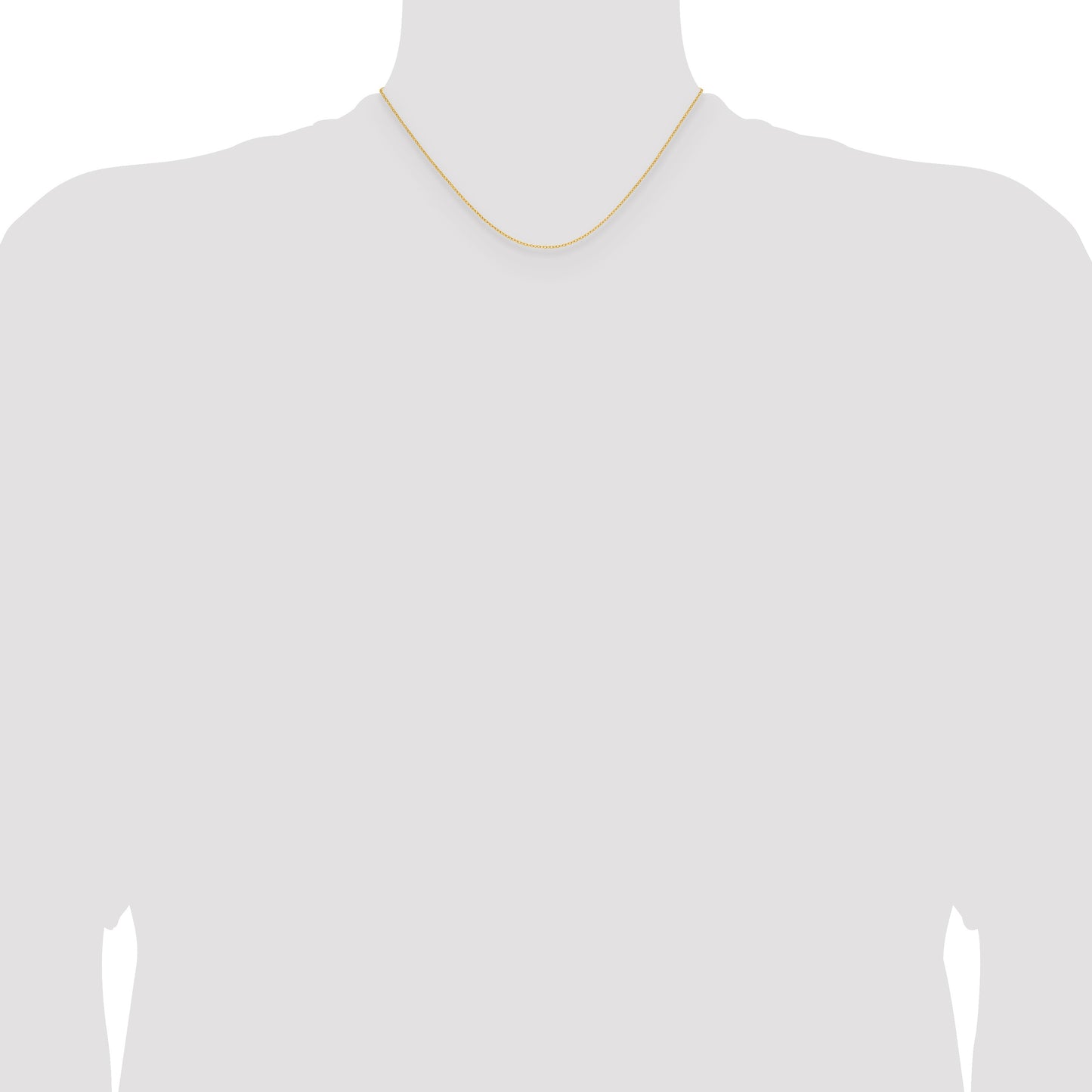 14k .8mm Forzantine Cable Chain