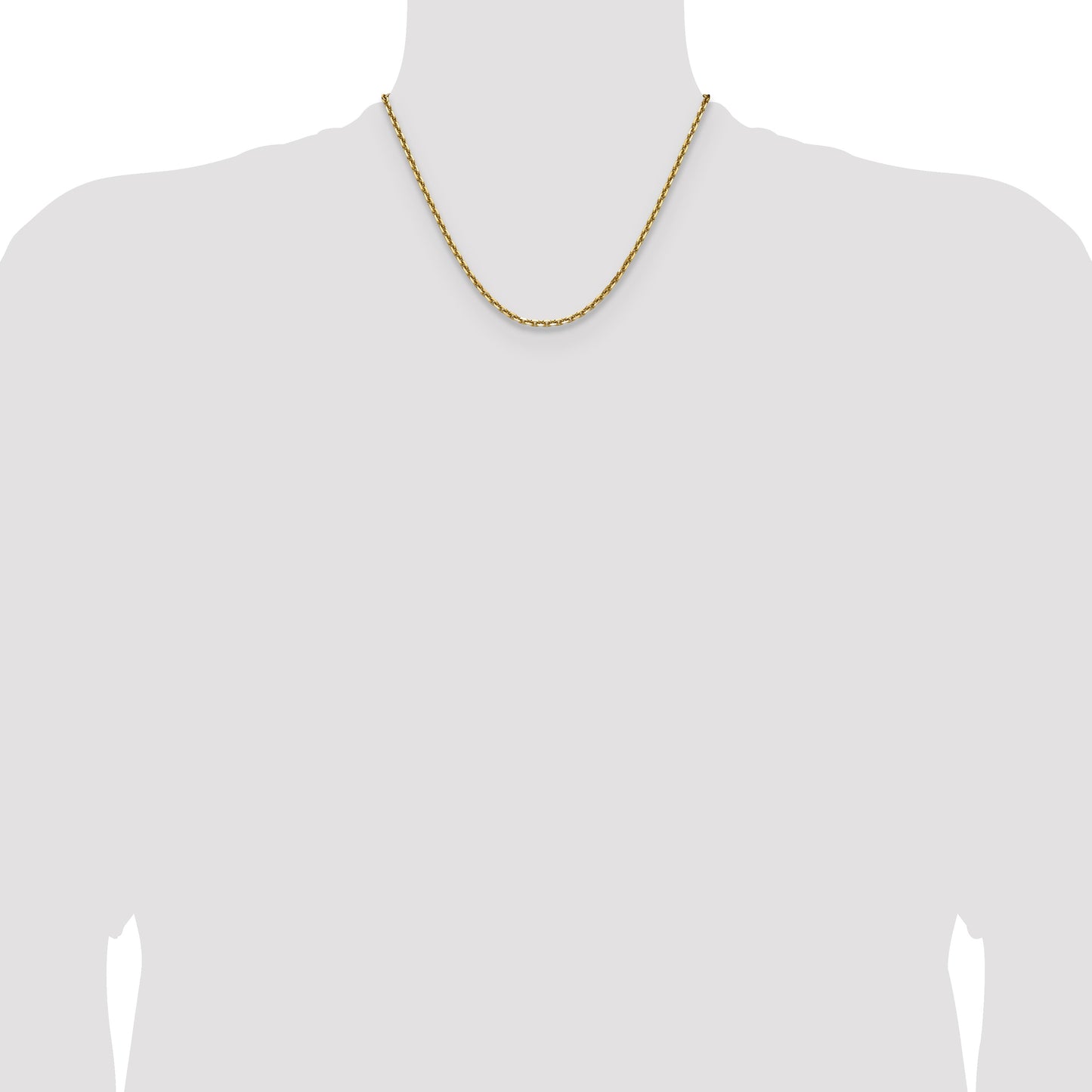 14k 3.25mm D/C French Link Chain