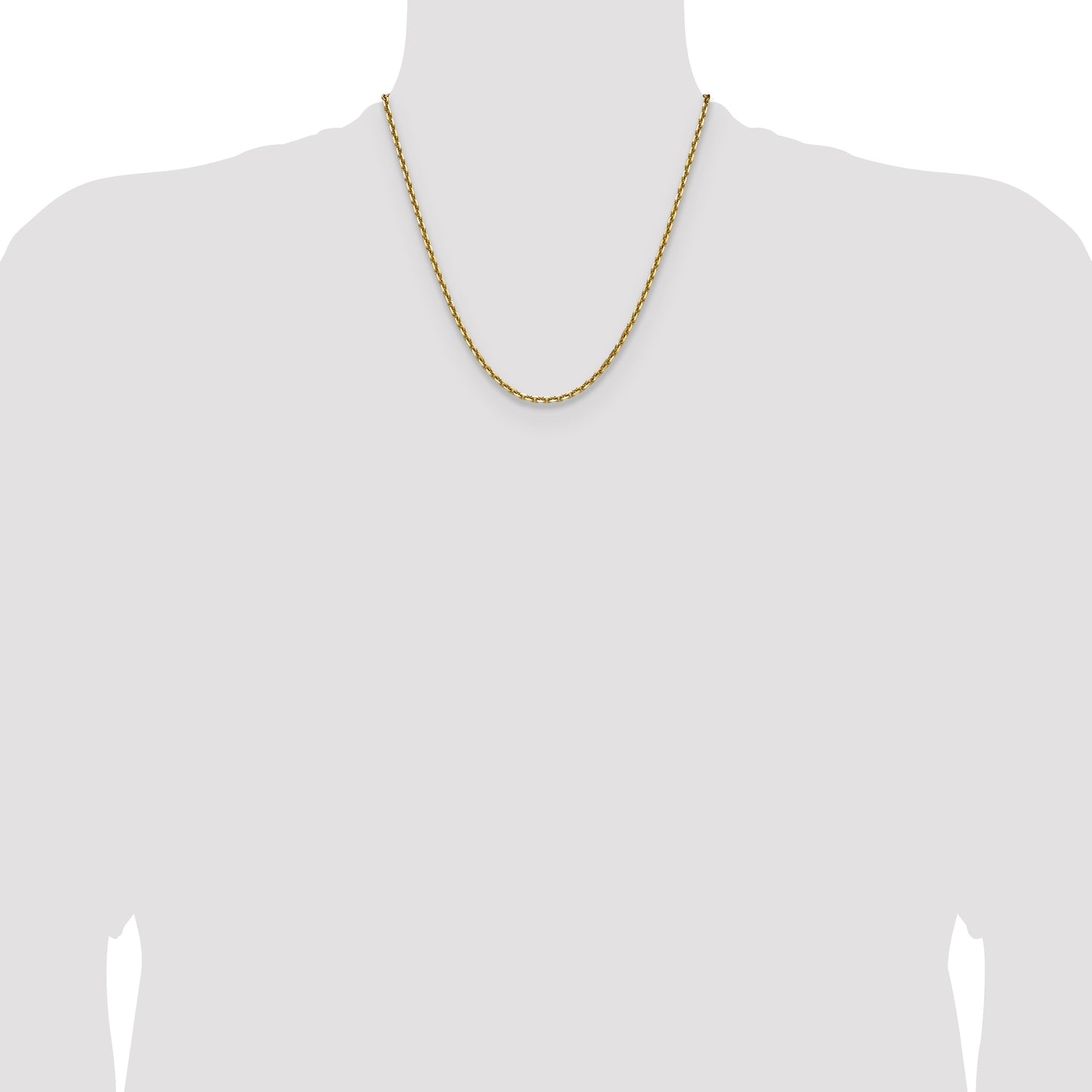 14k 3.25mm D/C French Link Chain