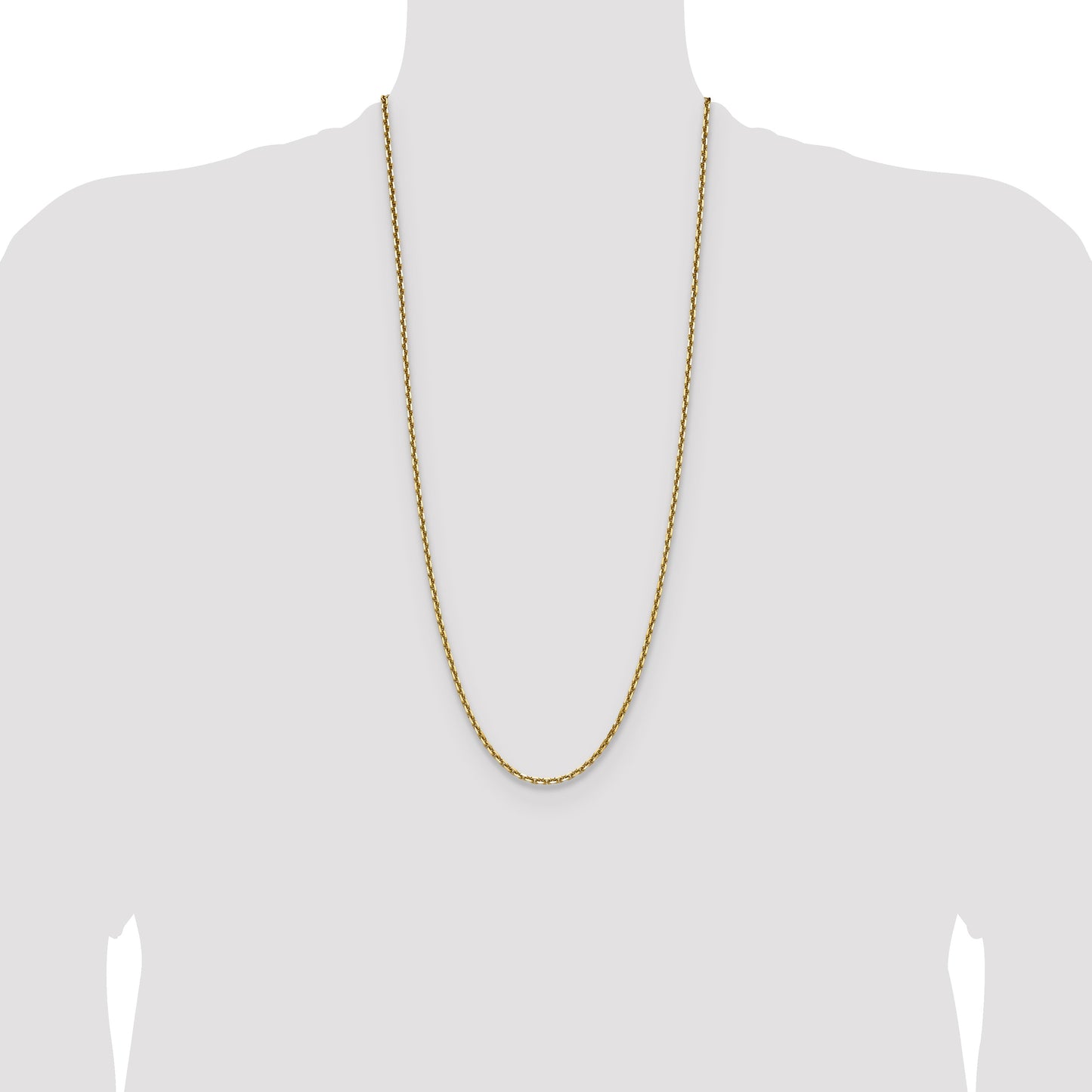 14k 3.25mm D/C French Link Chain