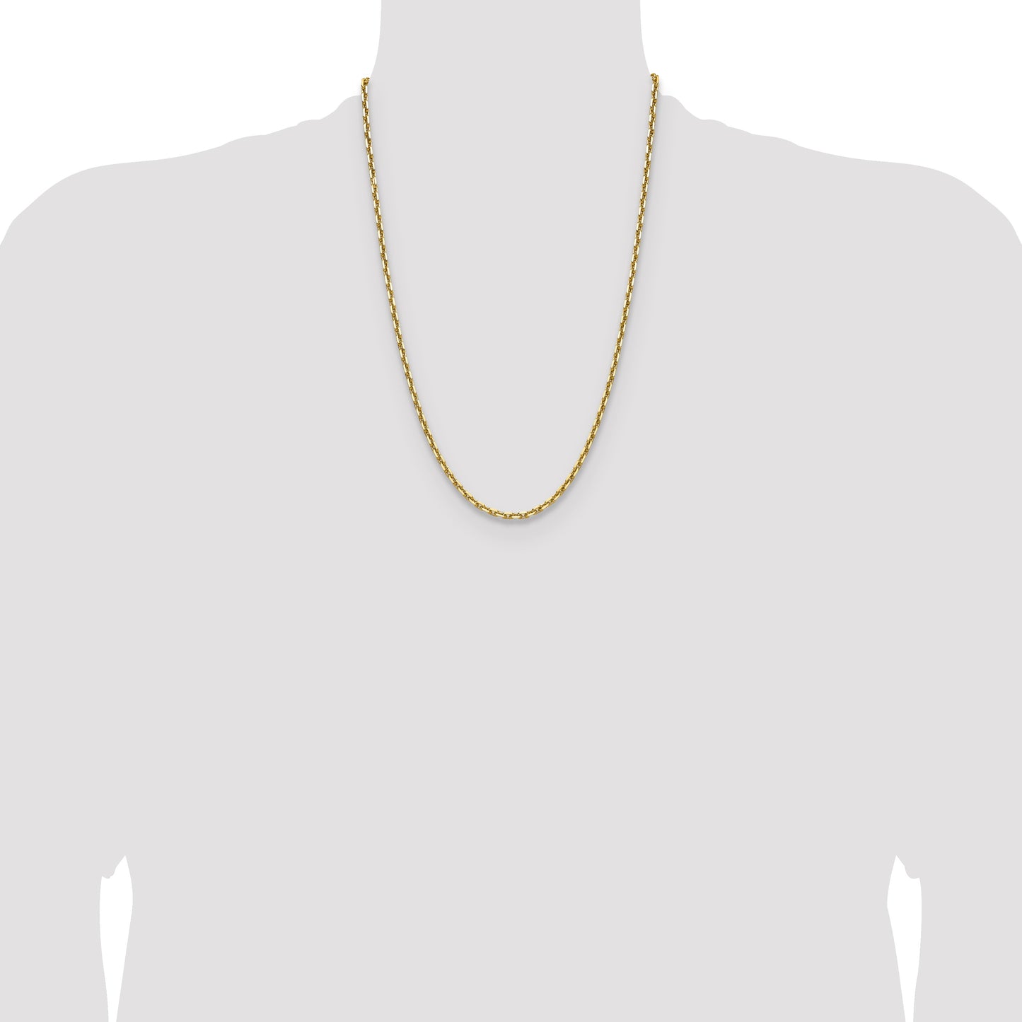 14k 3.90mm D/C French Link Chain