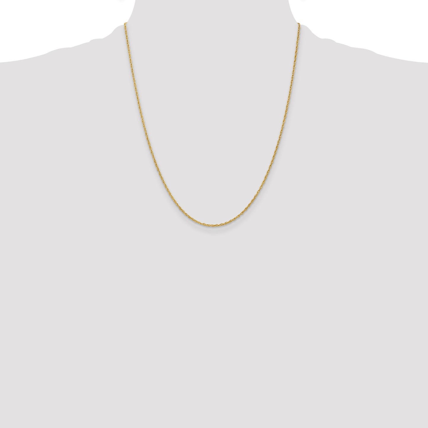 14K 22 inch 1.3 Heavy Baby Rope with Lobster Clasp Chain