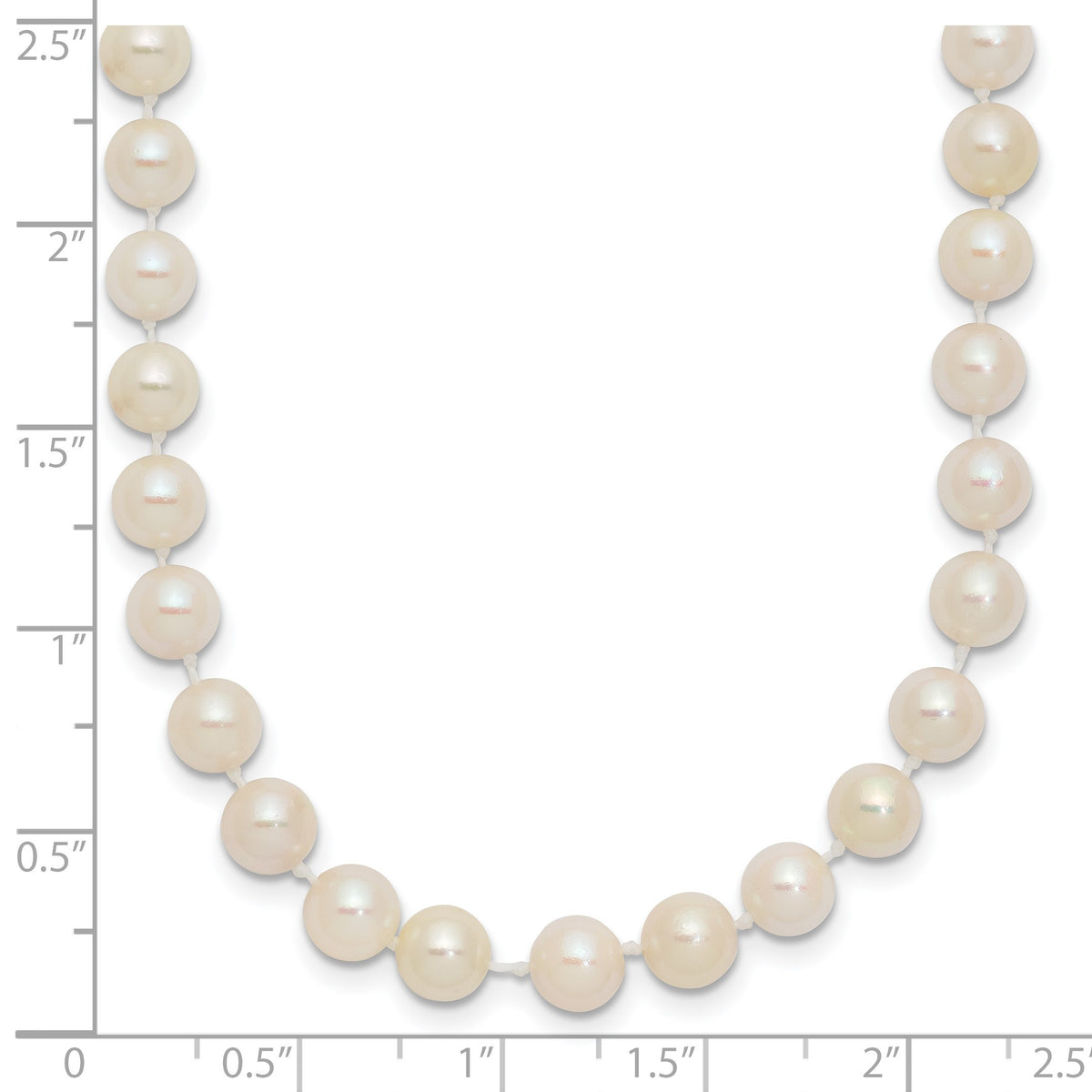14k 5-6mm White Round Akoya Saltwater Cultured Pearl 16 inch Necklace