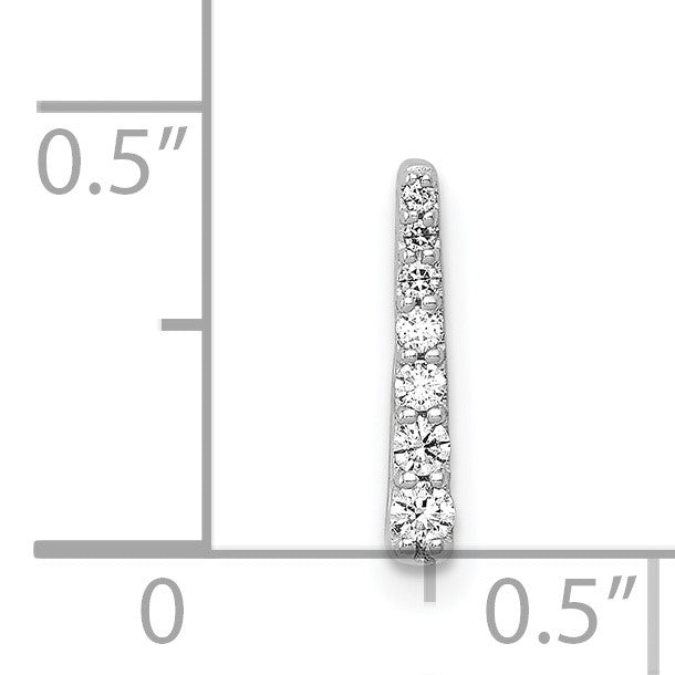 14k White Gold 1/10 carat Diamond Fancy Chain Slide