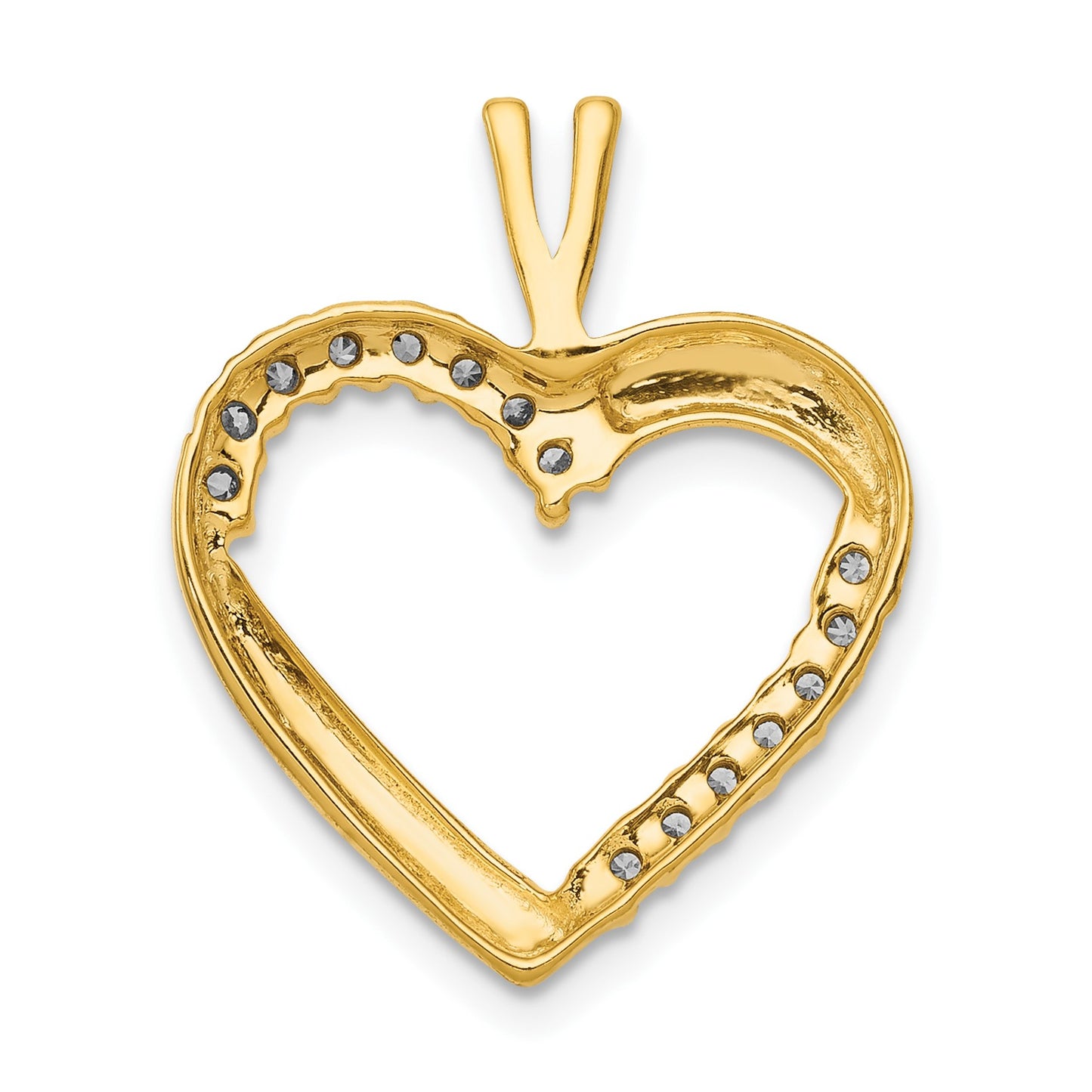 14k 1/6 carat Diamond Heart Pendant