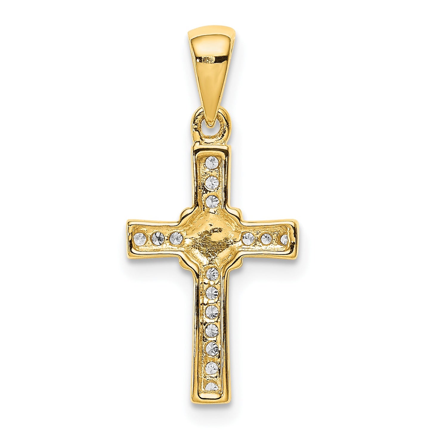 14k 1/6 carat Diamond Latin Cross Pendant
