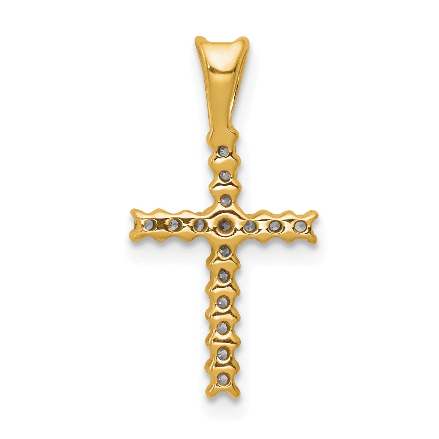 14k 1/6 carat Diamond Latin Cross Pendant