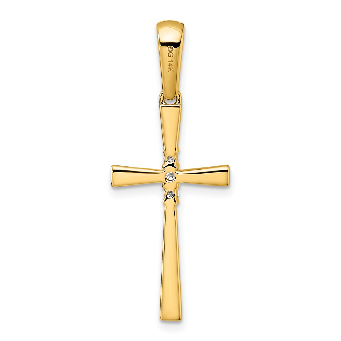 14K 1/15 carat Diamond Cross Pendant